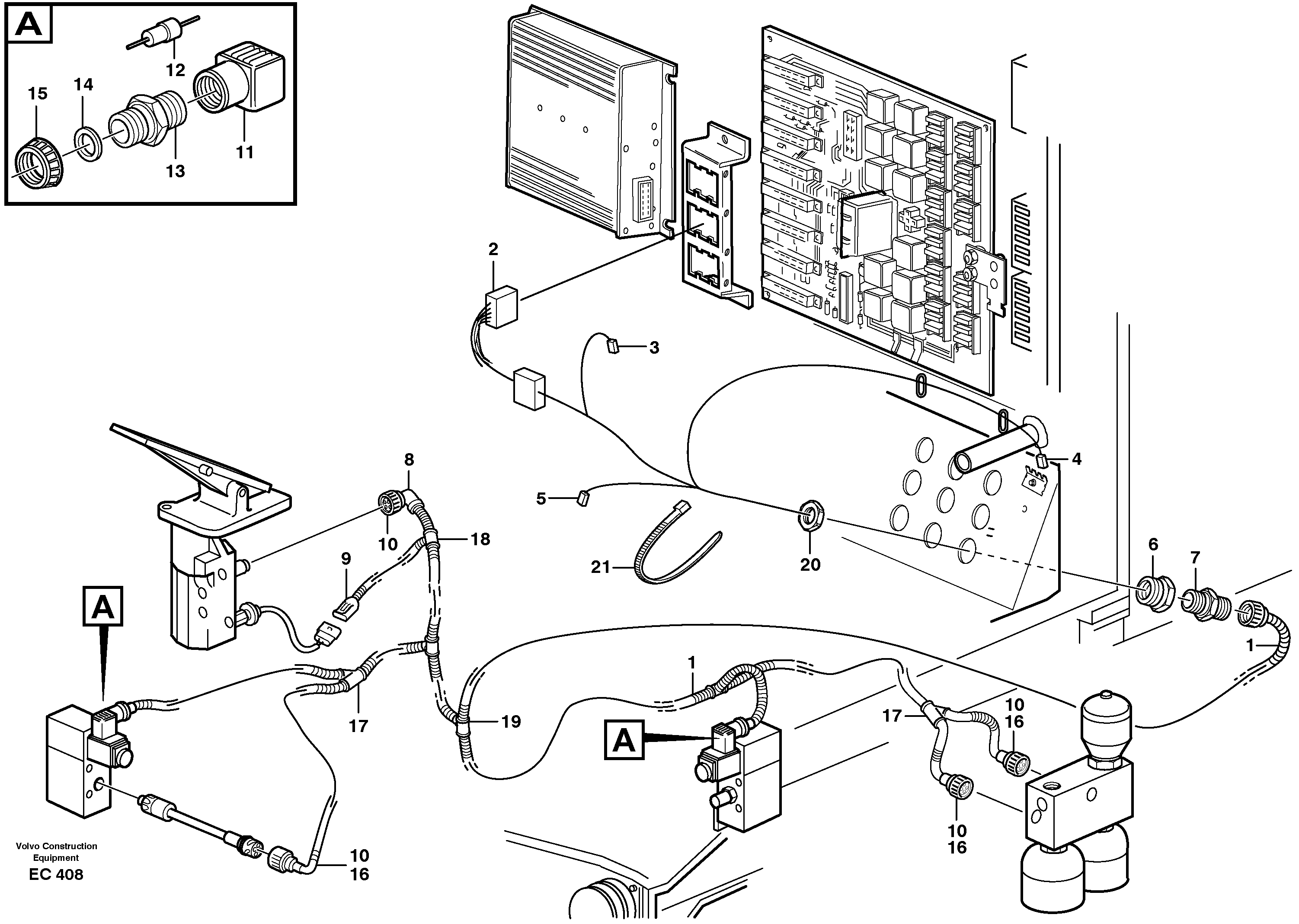 Electrical system, electro hydraulic parkingbrake  80103 — volvo parts diagram