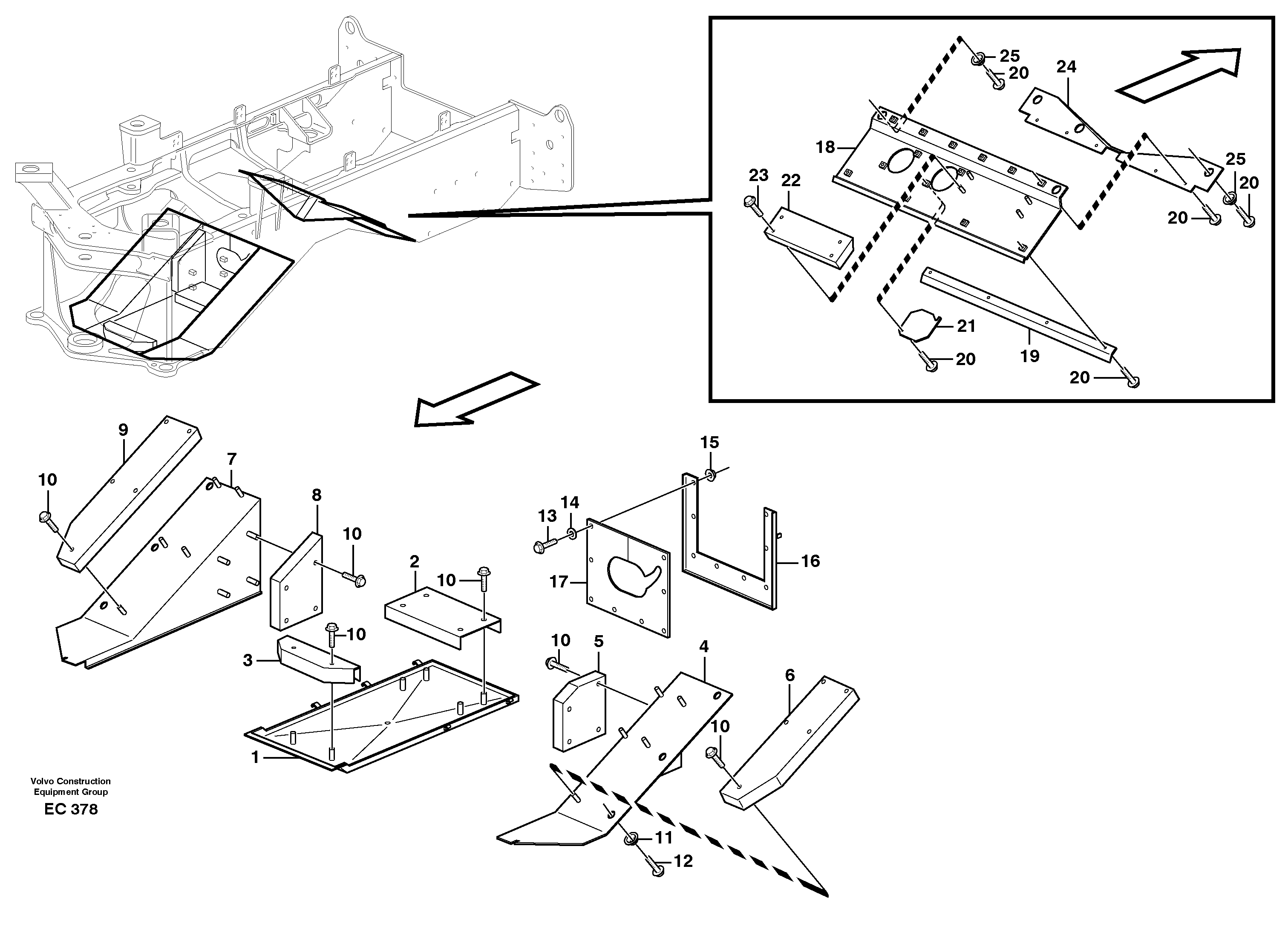 Protecting plates  80510, 93661 — volvo parts diagram