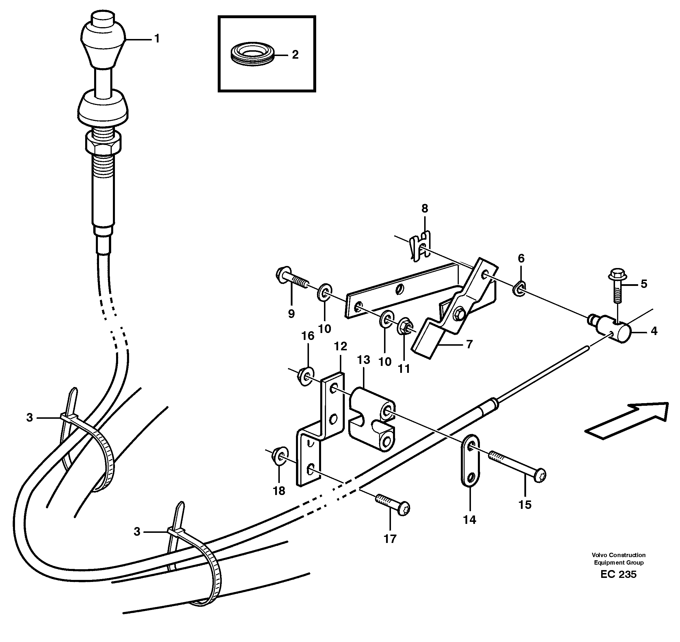 Hand throttle control.  93568 — volvo parts diagram
