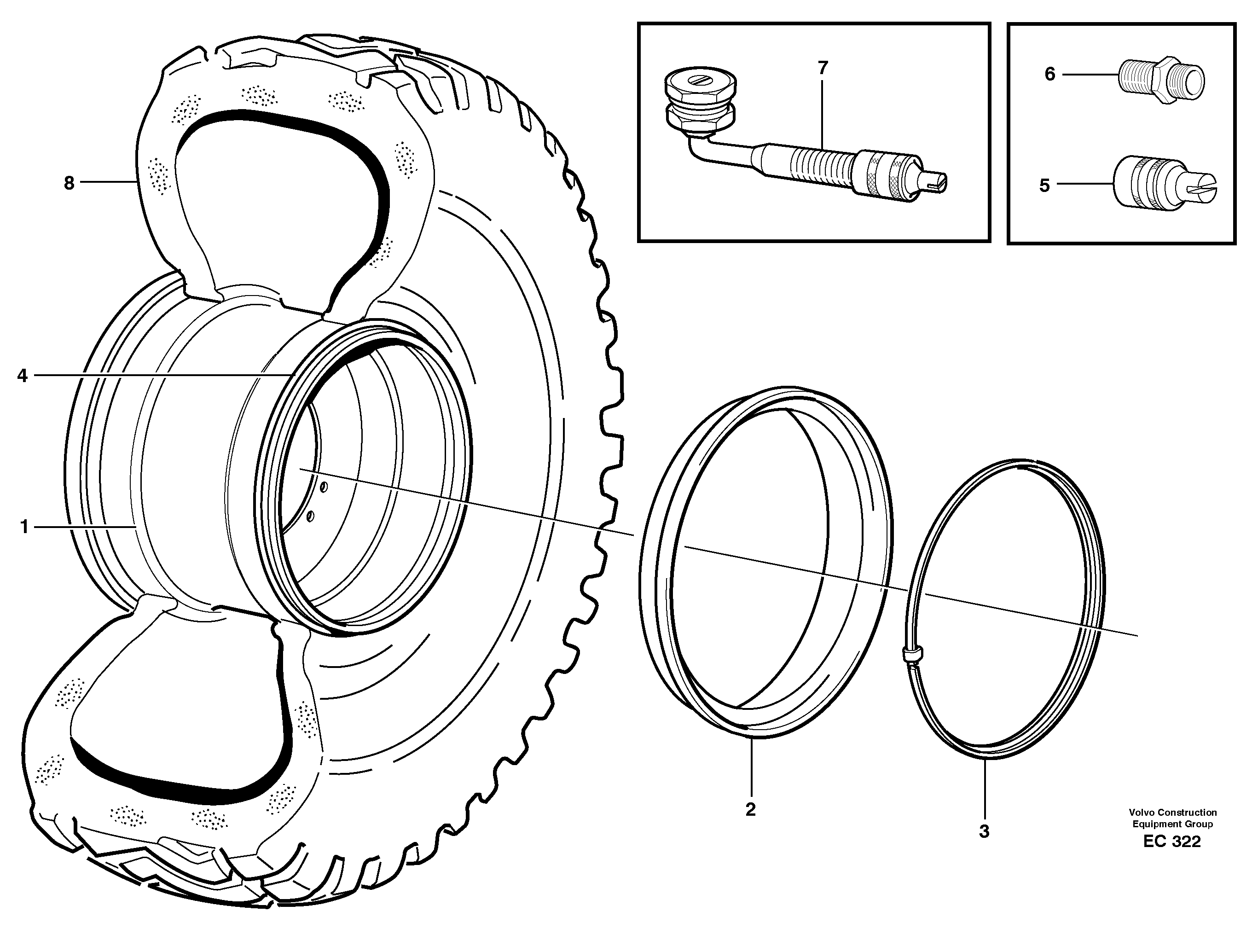 Wheel  92918, 92879, 92937, 94831,94832, 94833, 93591, 93795 — volvo parts diagram