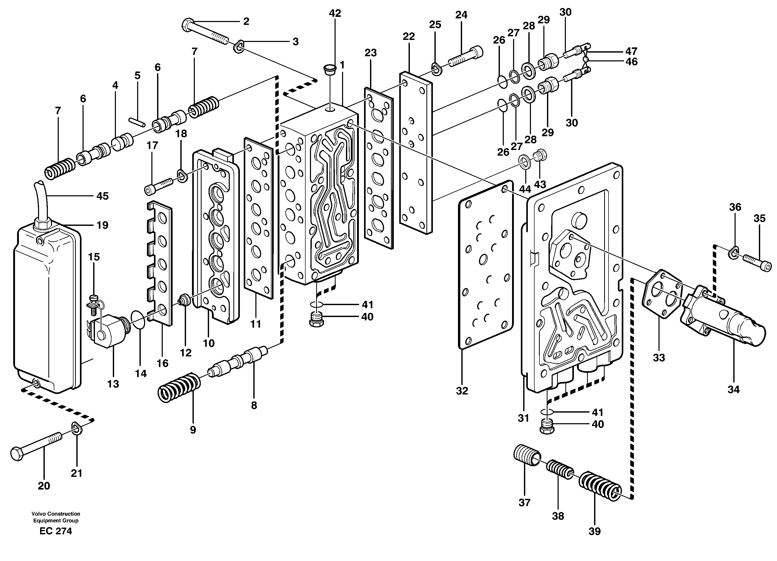 Range selector valve — volvo parts diagram