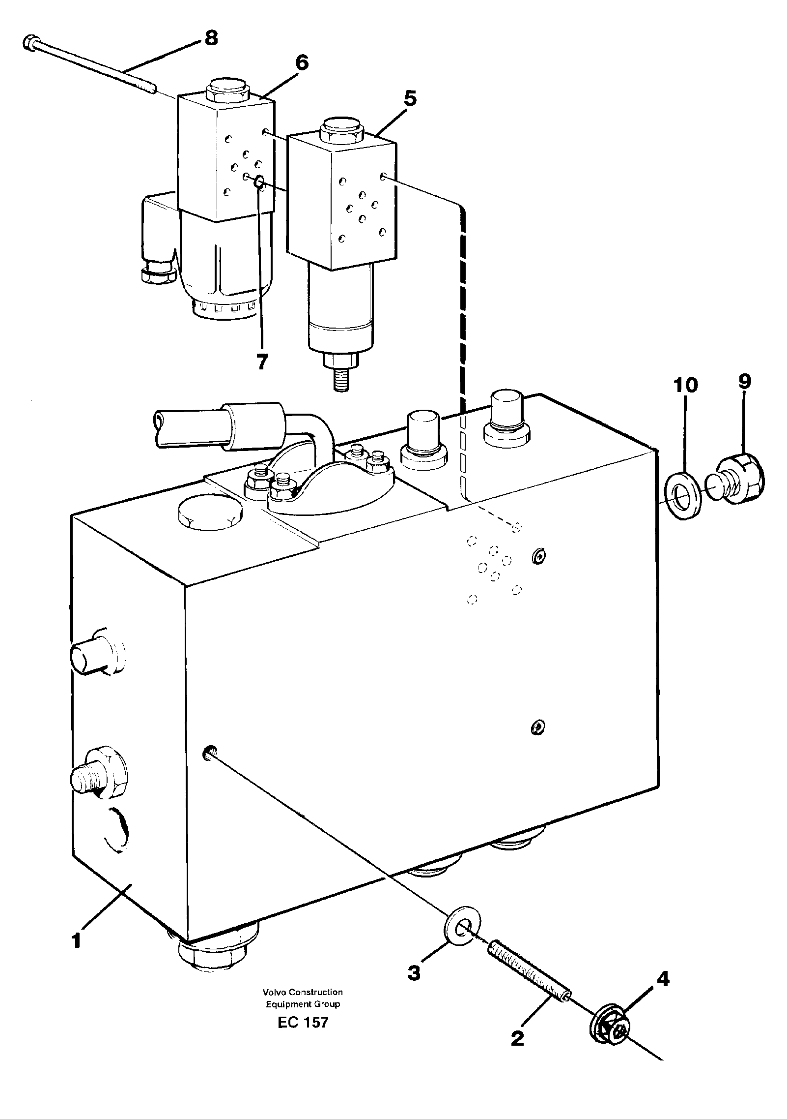 Valve body with fitting parts — volvo parts diagram