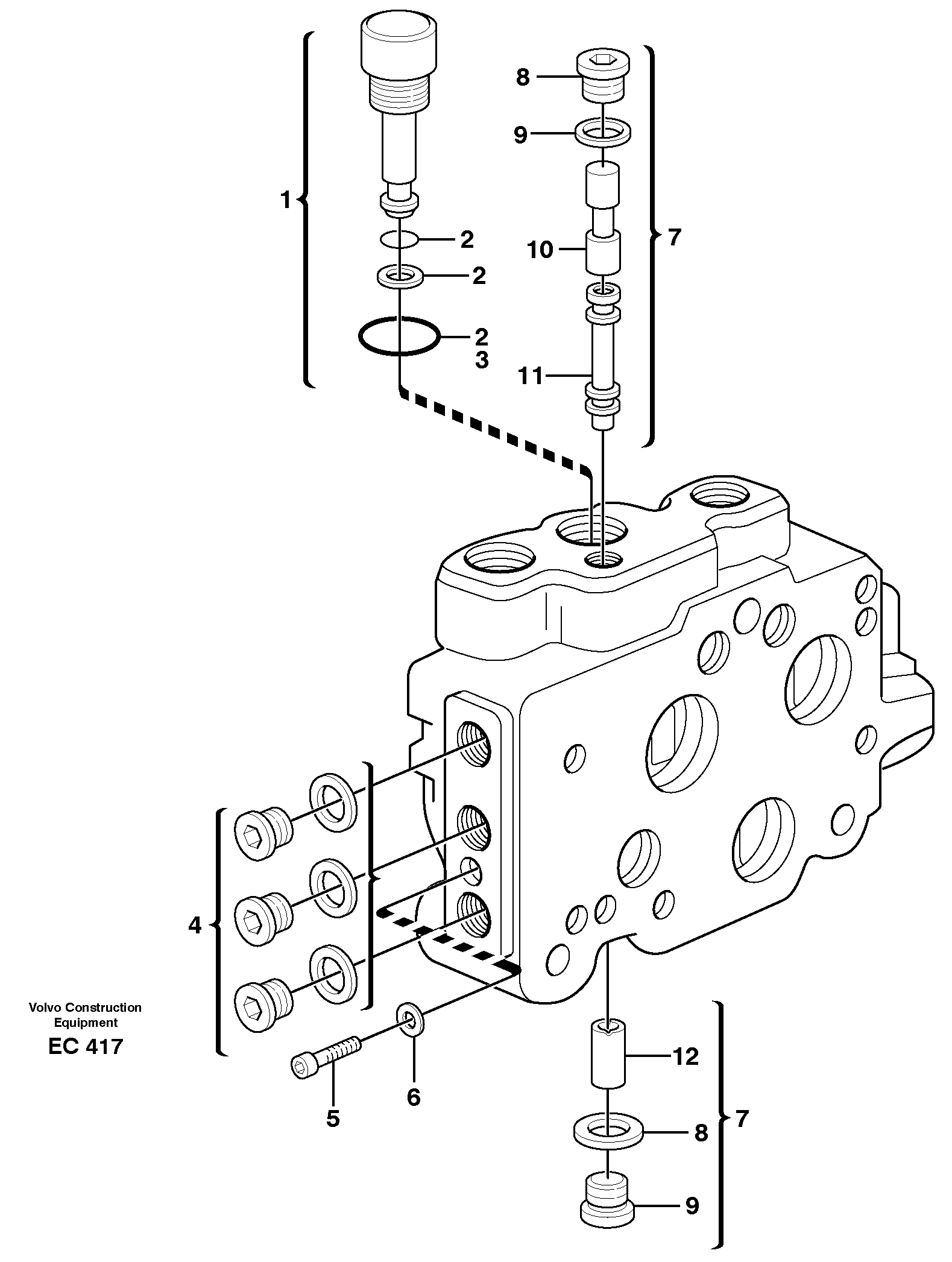 Lock valve  80094 — volvo parts diagram