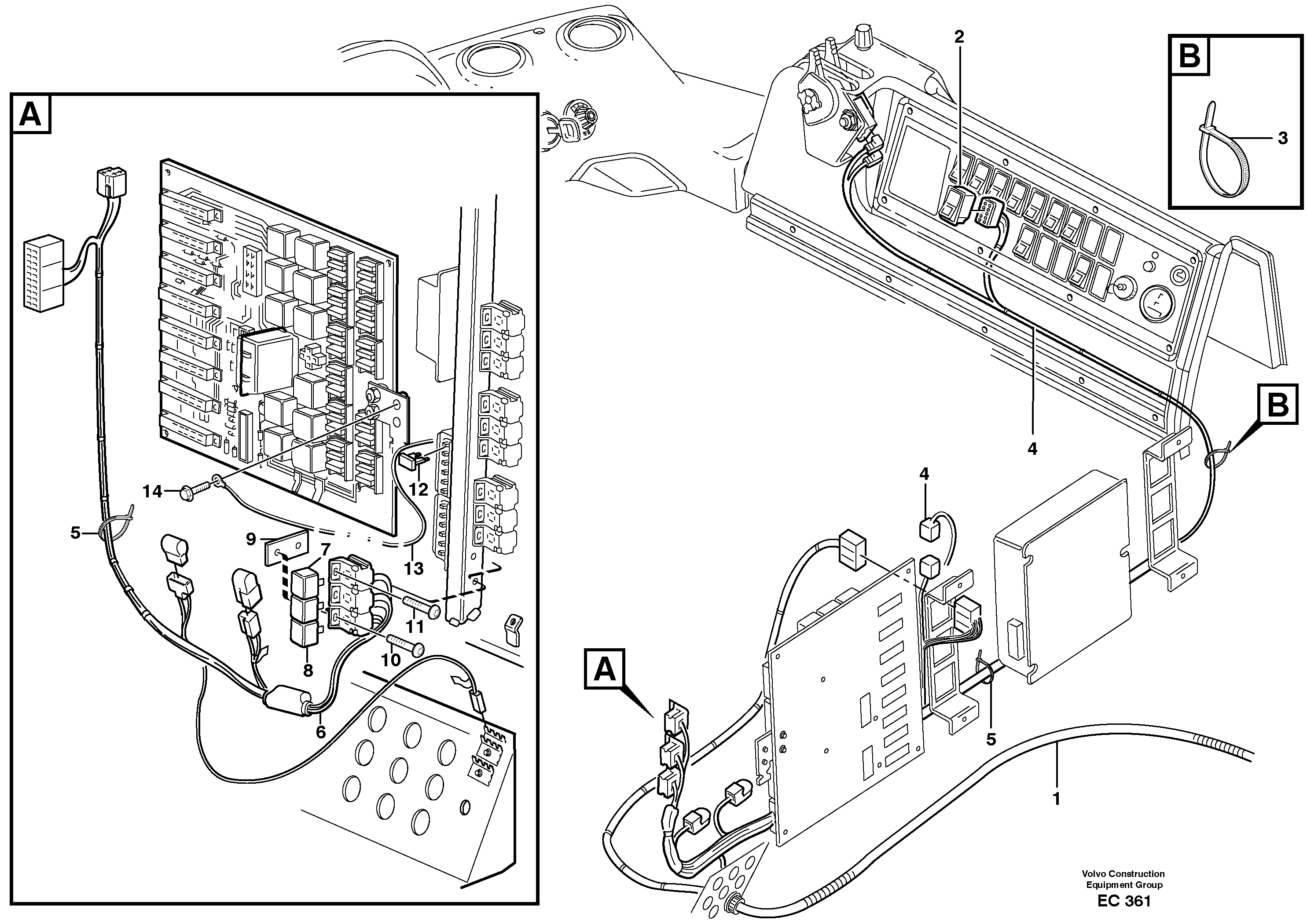 Electrical equipment, air conditioning.  80131 — volvo parts diagram