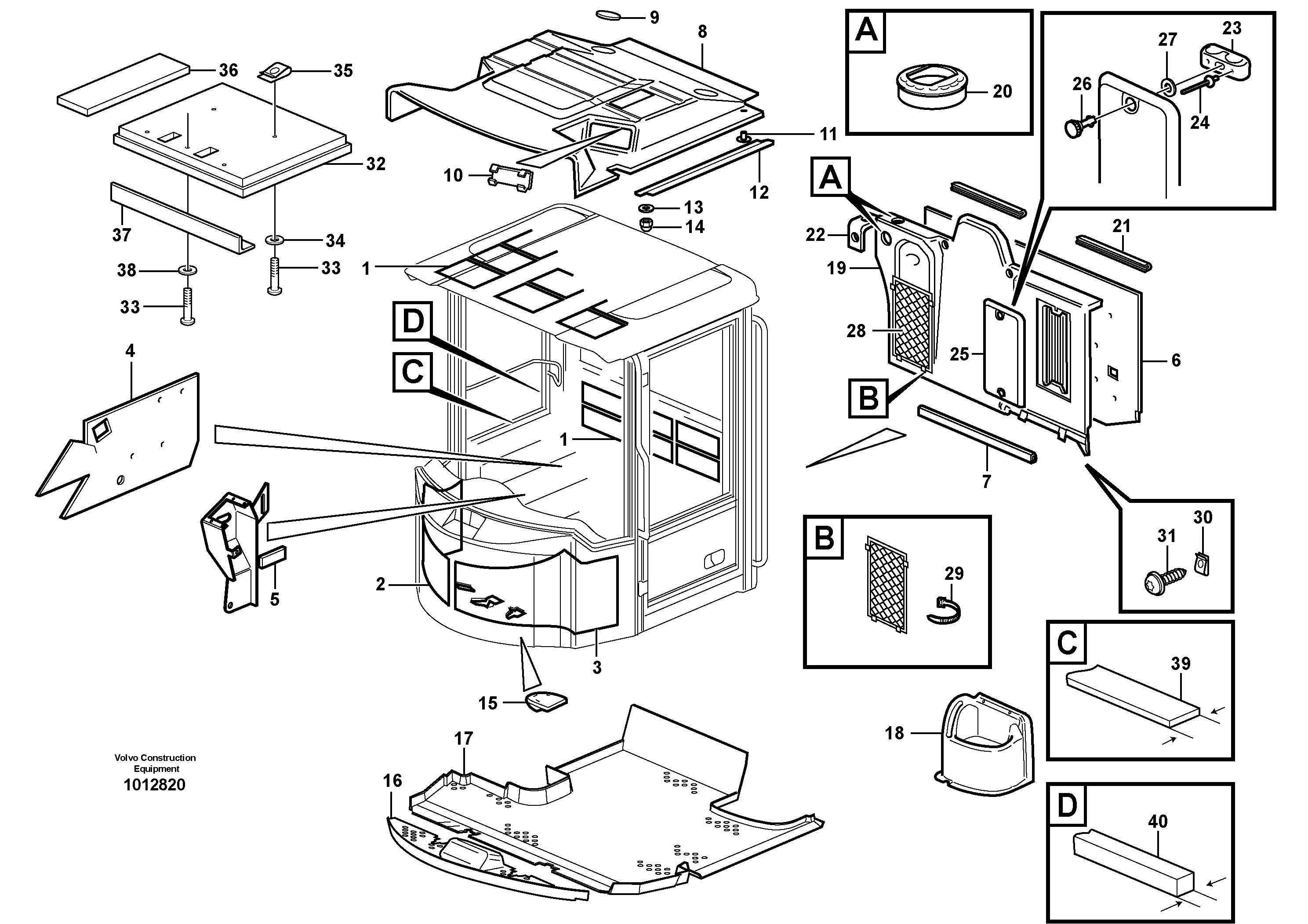 Insulating matting — volvo parts diagram