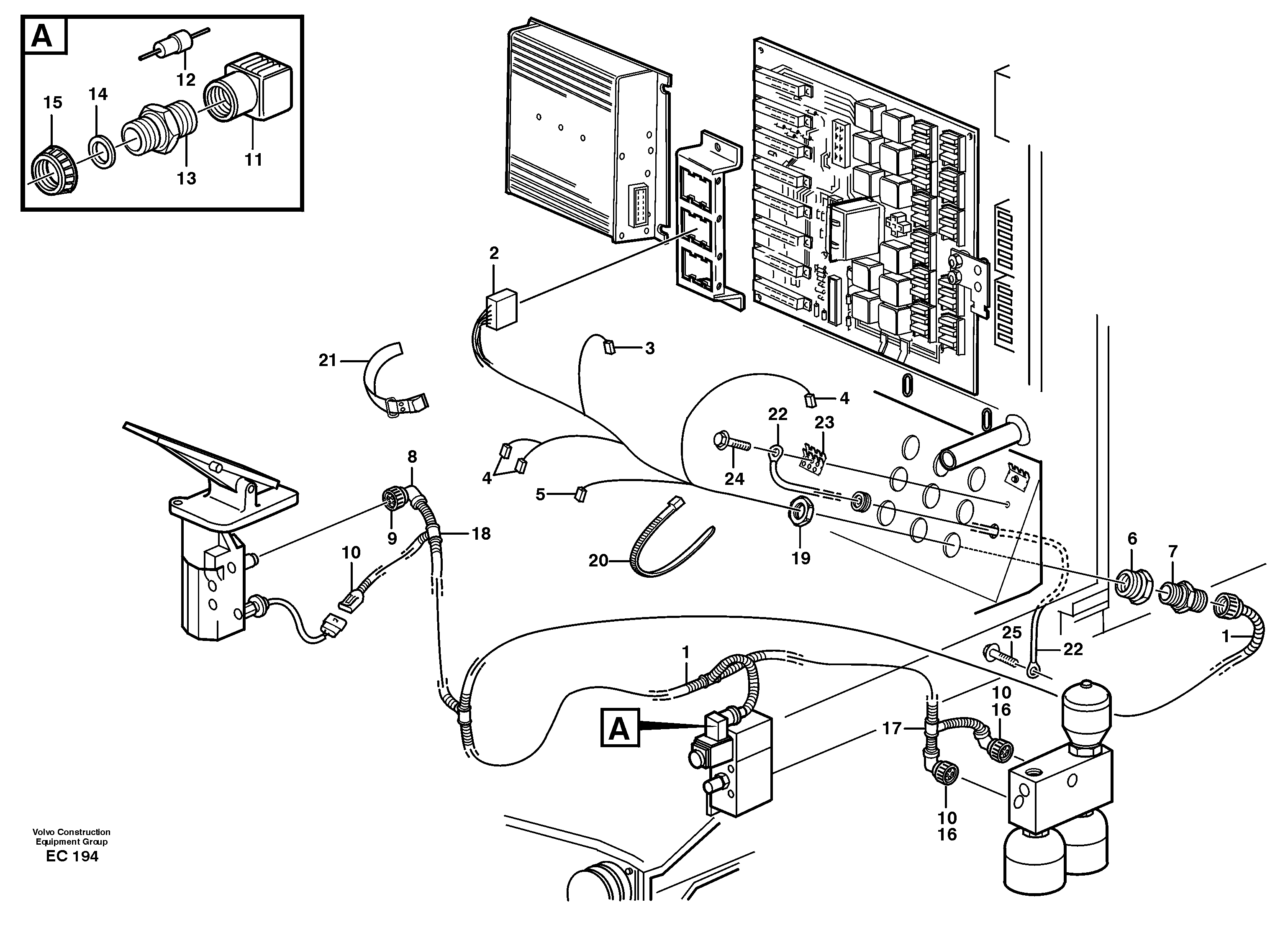 Cable harnesses, cab — volvo parts diagram