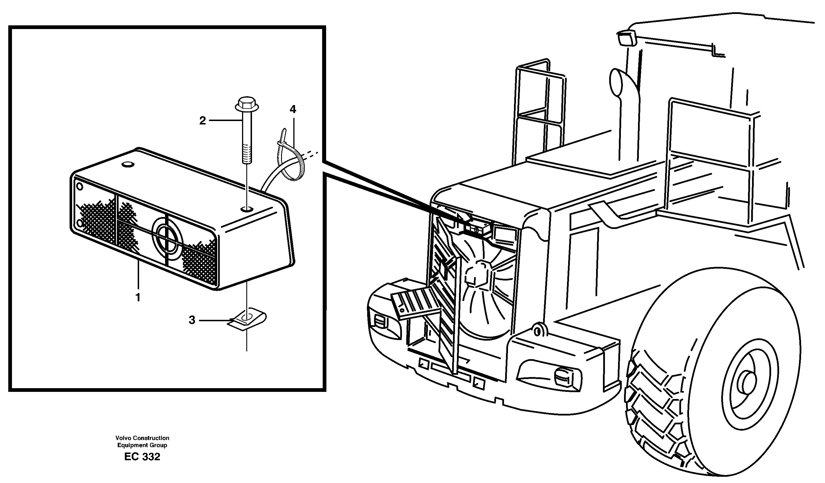 Back-up warning unit  93782 — volvo parts diagram