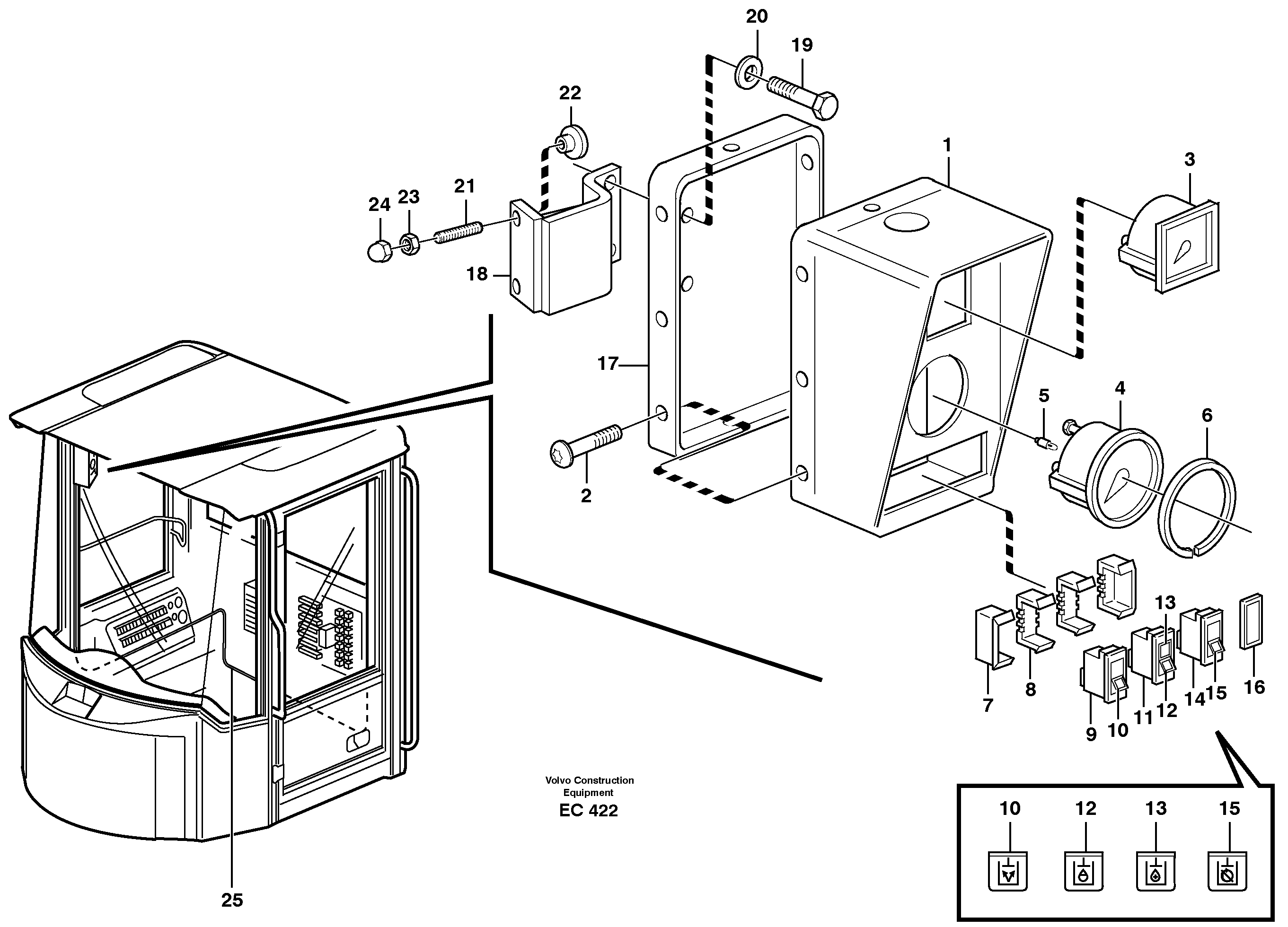 Instrument, equipment hydraulic, Heavy Duty  80093 — volvo parts diagram