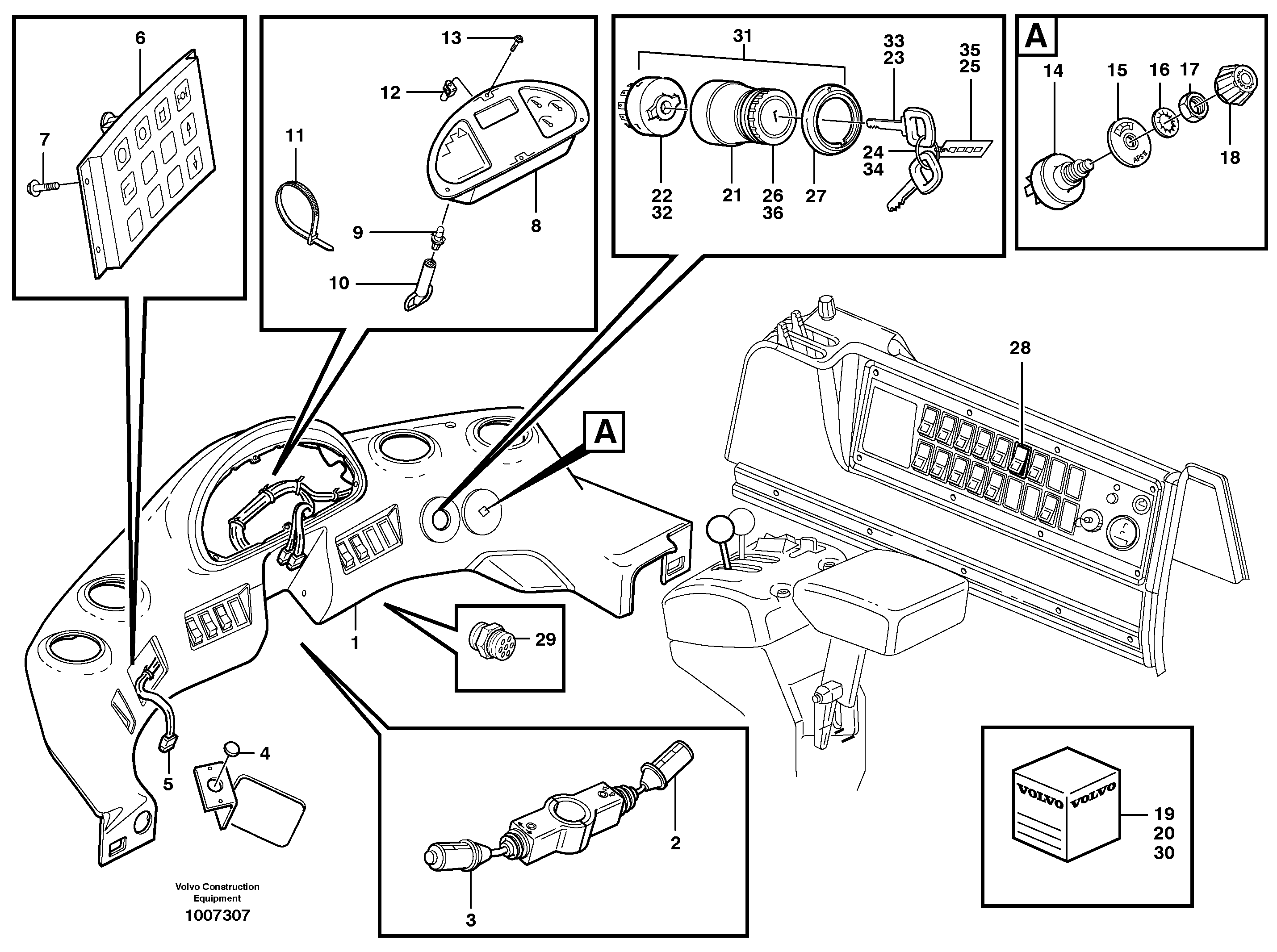 Instrument panel — volvo parts diagram