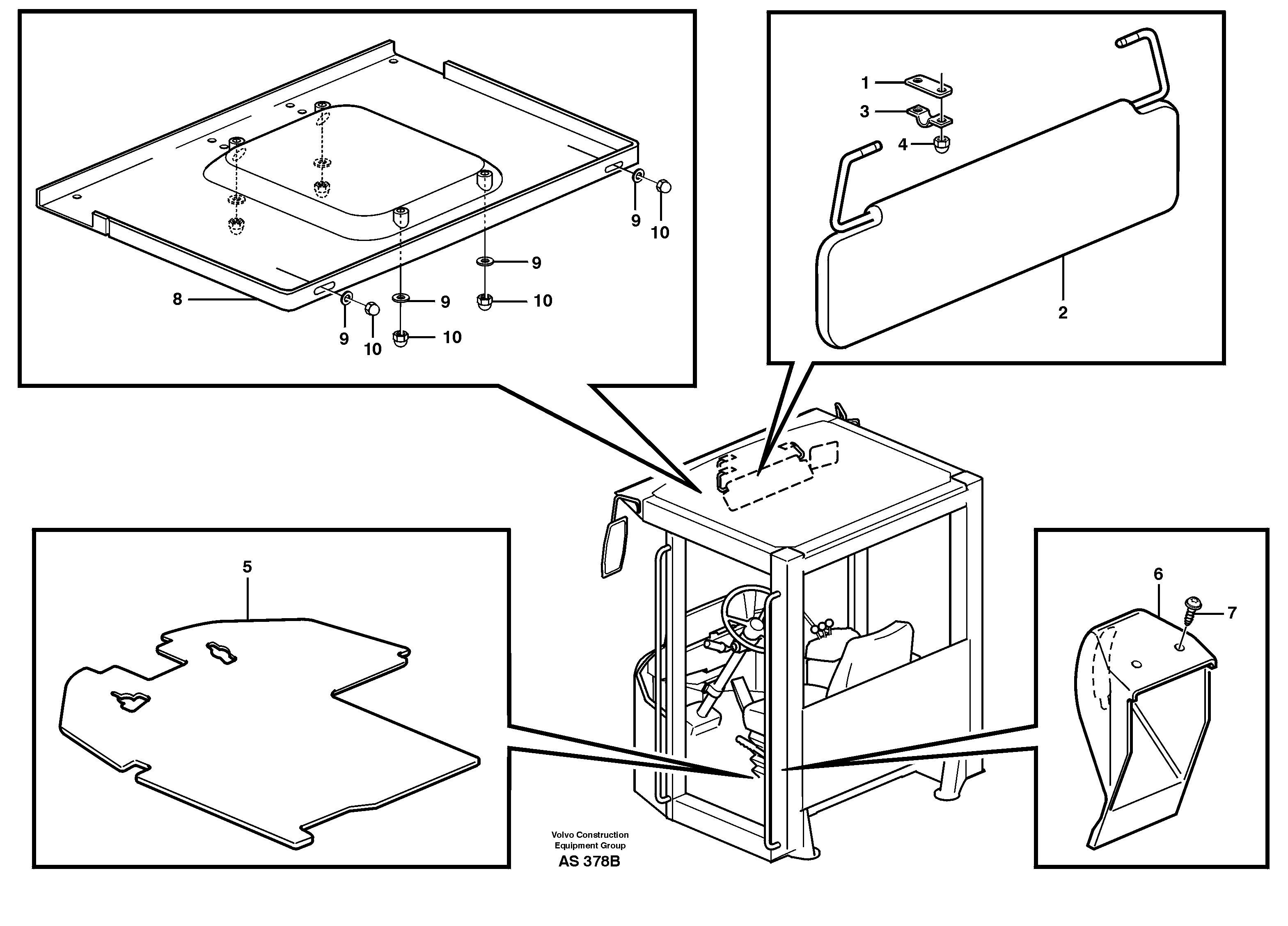 Interior components — volvo parts diagram
