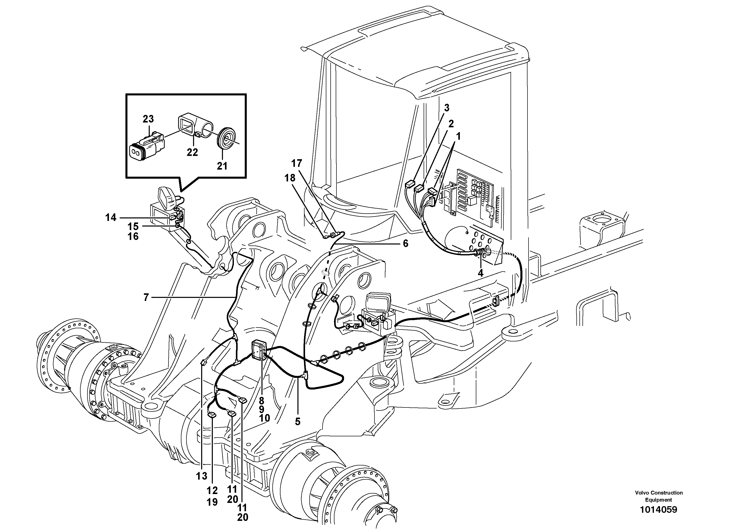 Cable harness, front — volvo parts diagram