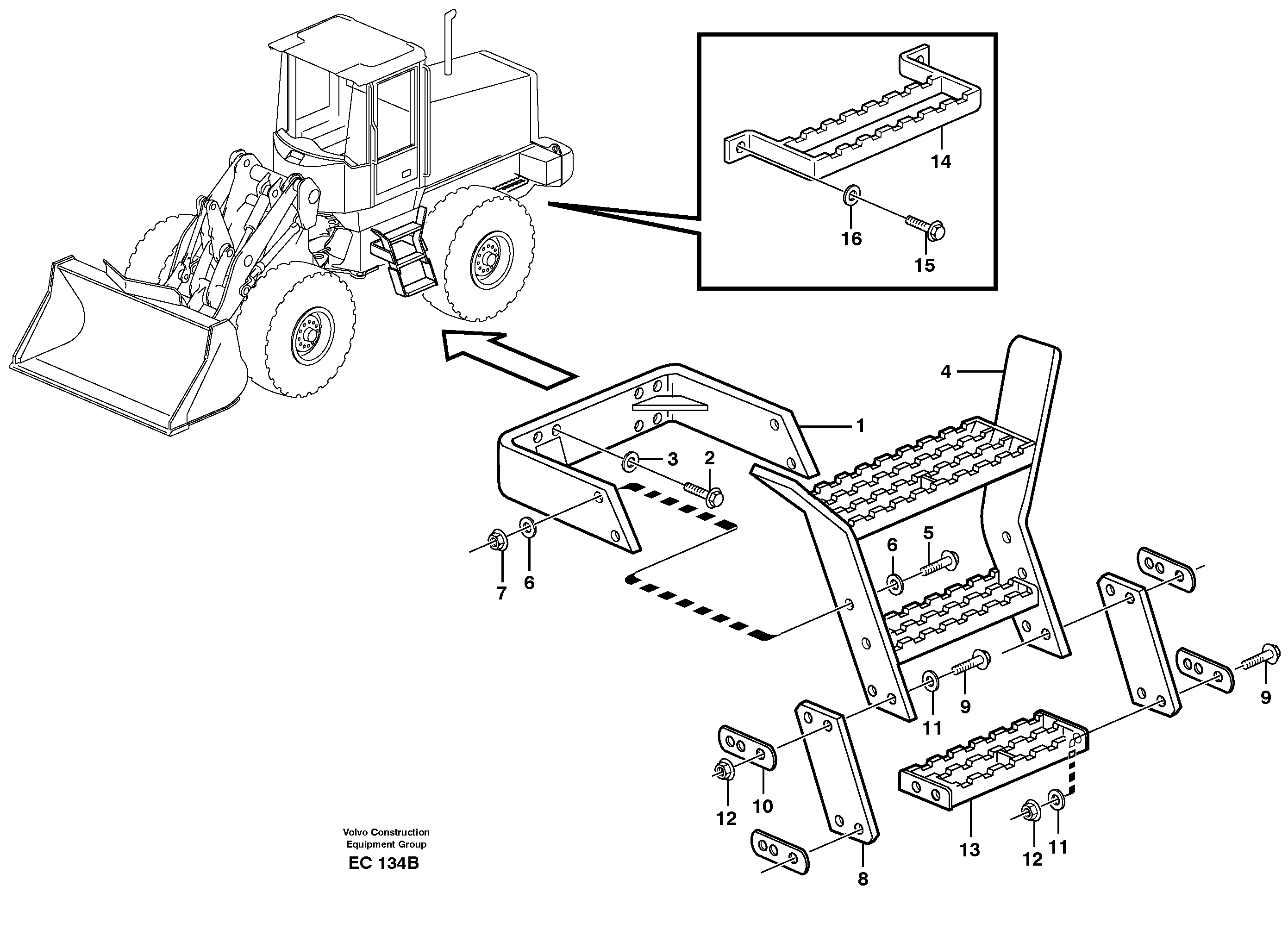 Foot step — volvo parts diagram