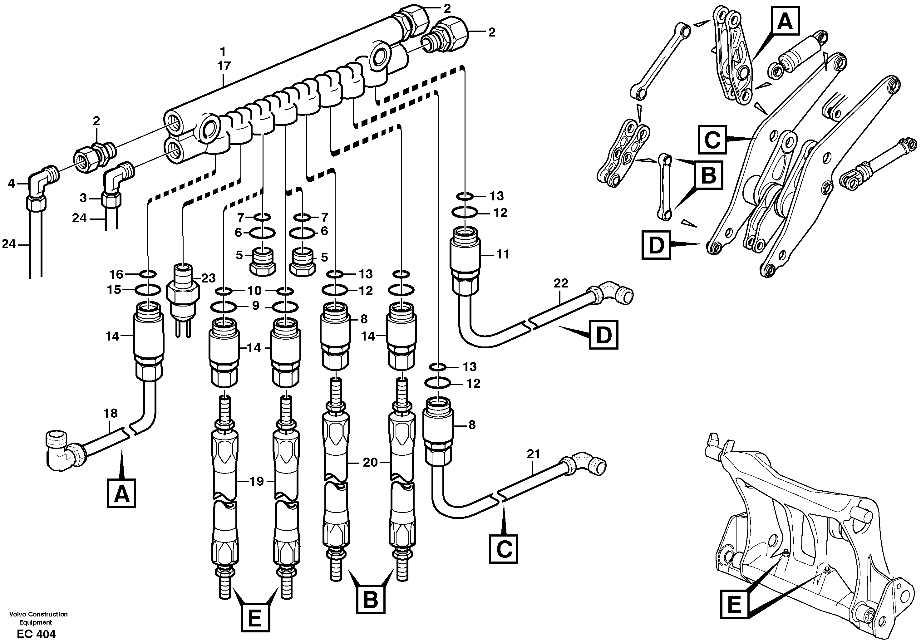 Distribution block, B2  80580 — volvo parts diagram