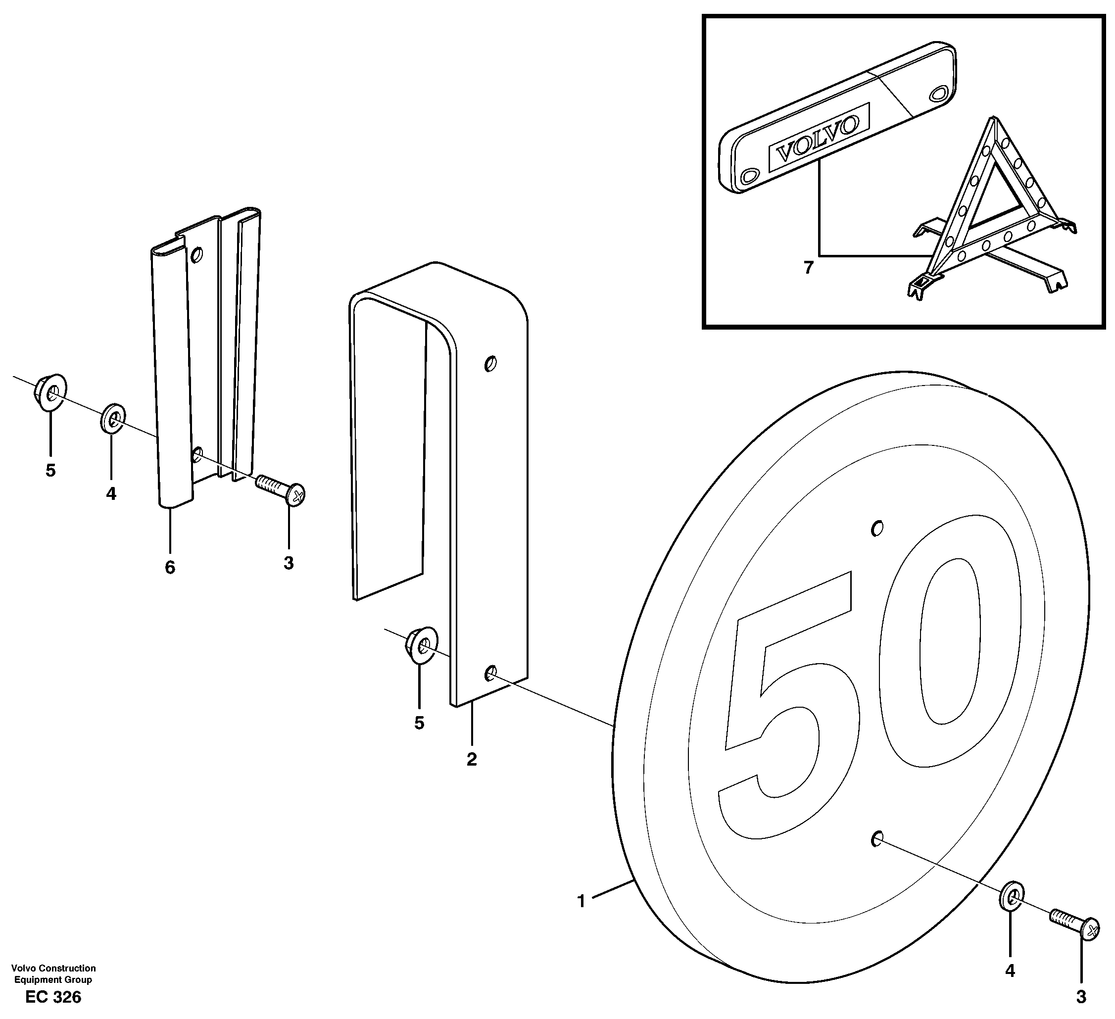 50 km/h Sign  92670 — volvo parts diagram