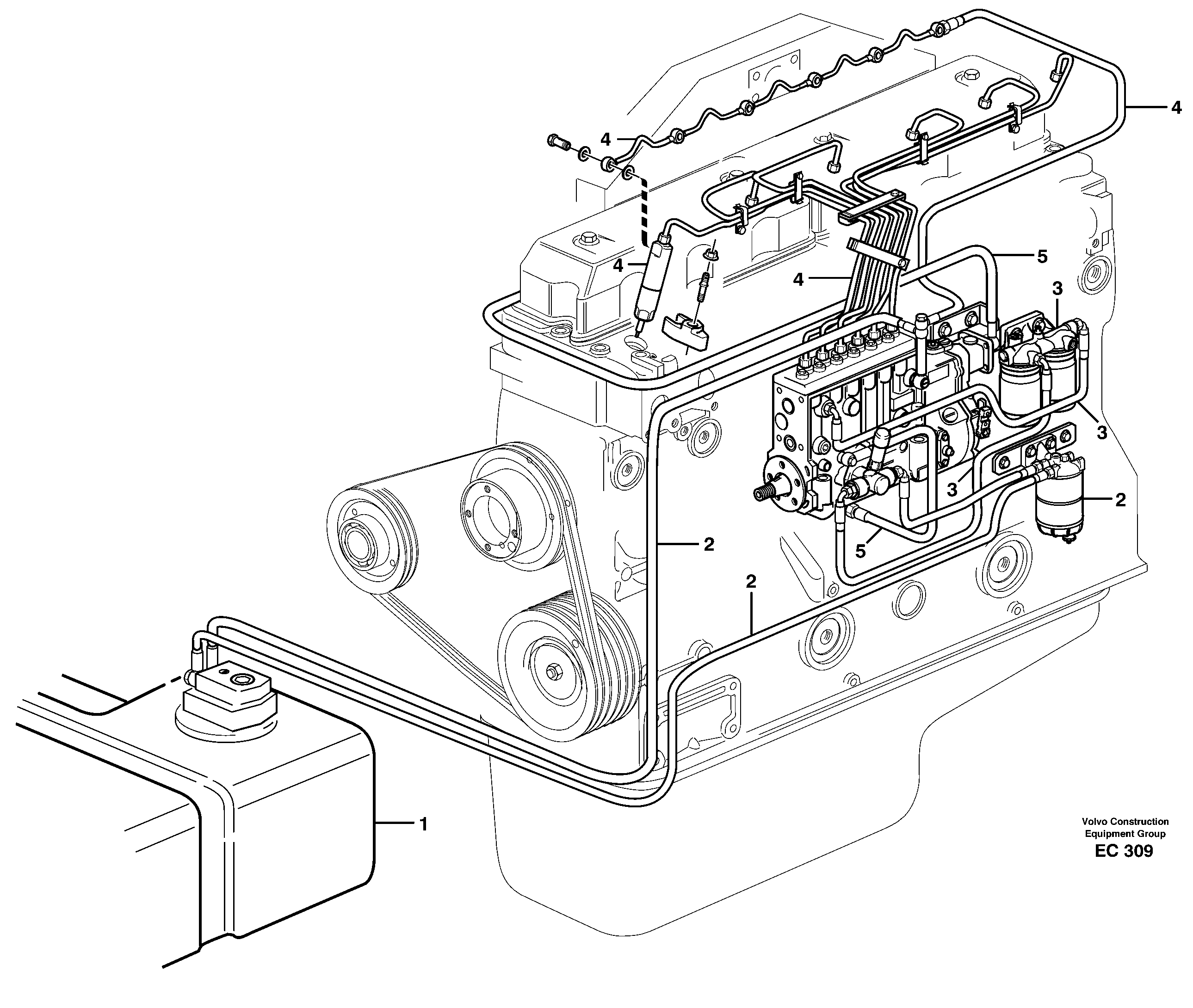 Fuel system — volvo parts diagram