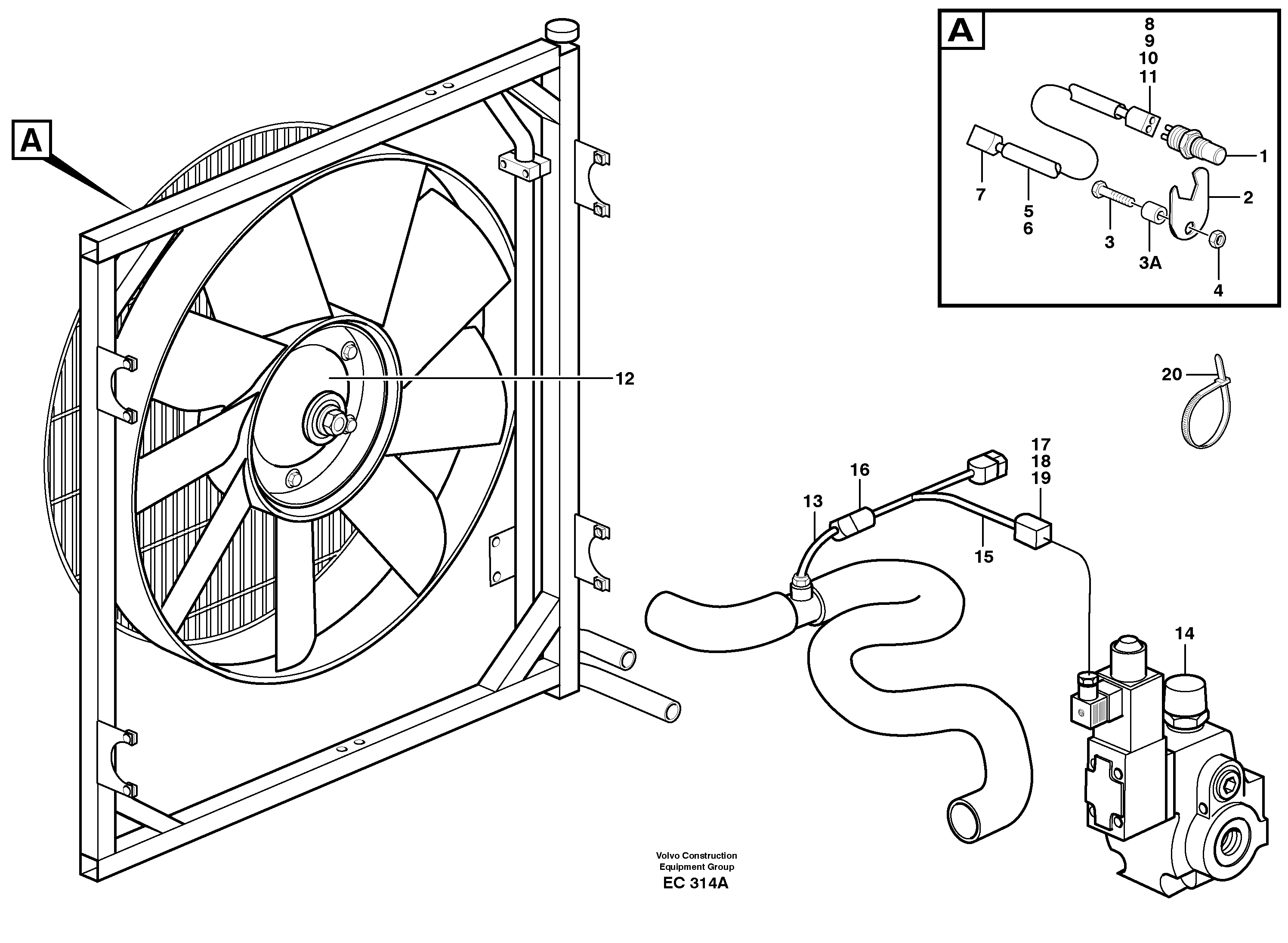 Cable harness, noise reduction kit  80510, 93661 — volvo parts diagram