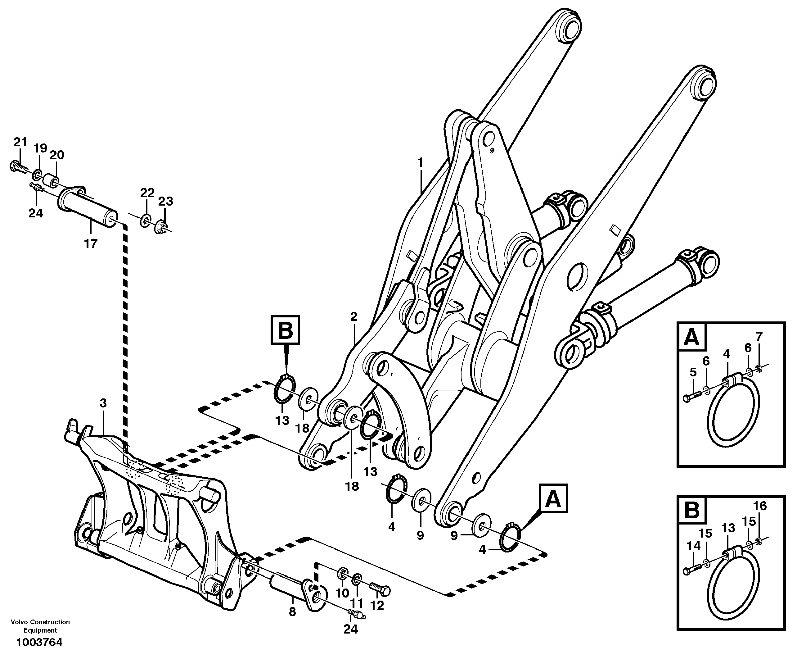 Assemble attachment bracket. — volvo parts diagram