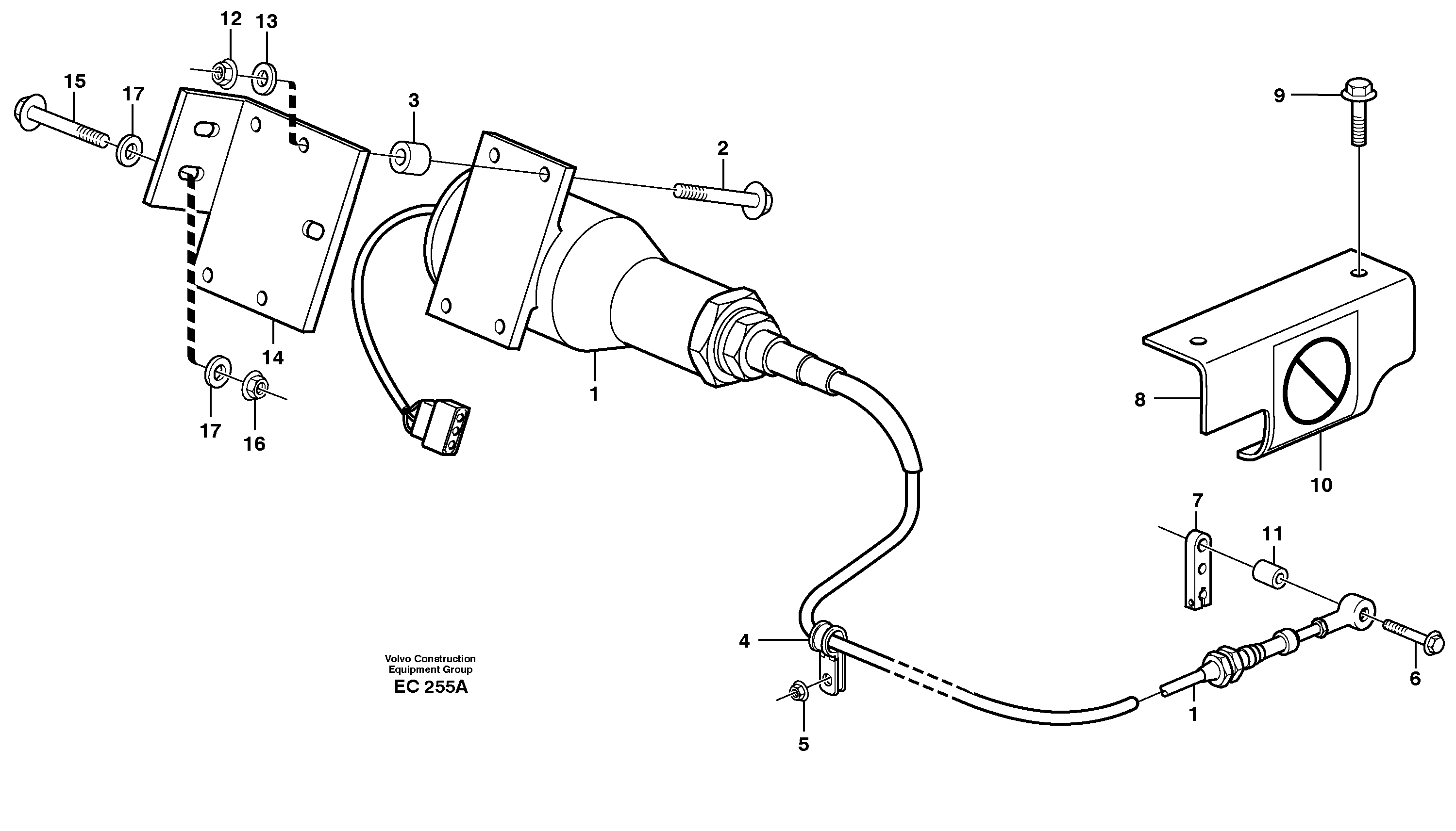Key turn engine stop — volvo parts diagram