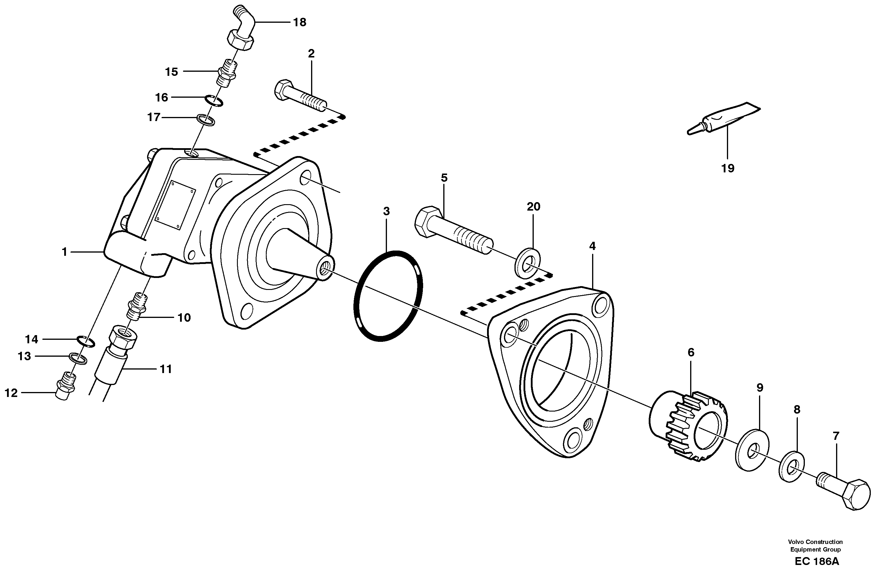 Fan pump  80510, 93661 — volvo parts diagram
