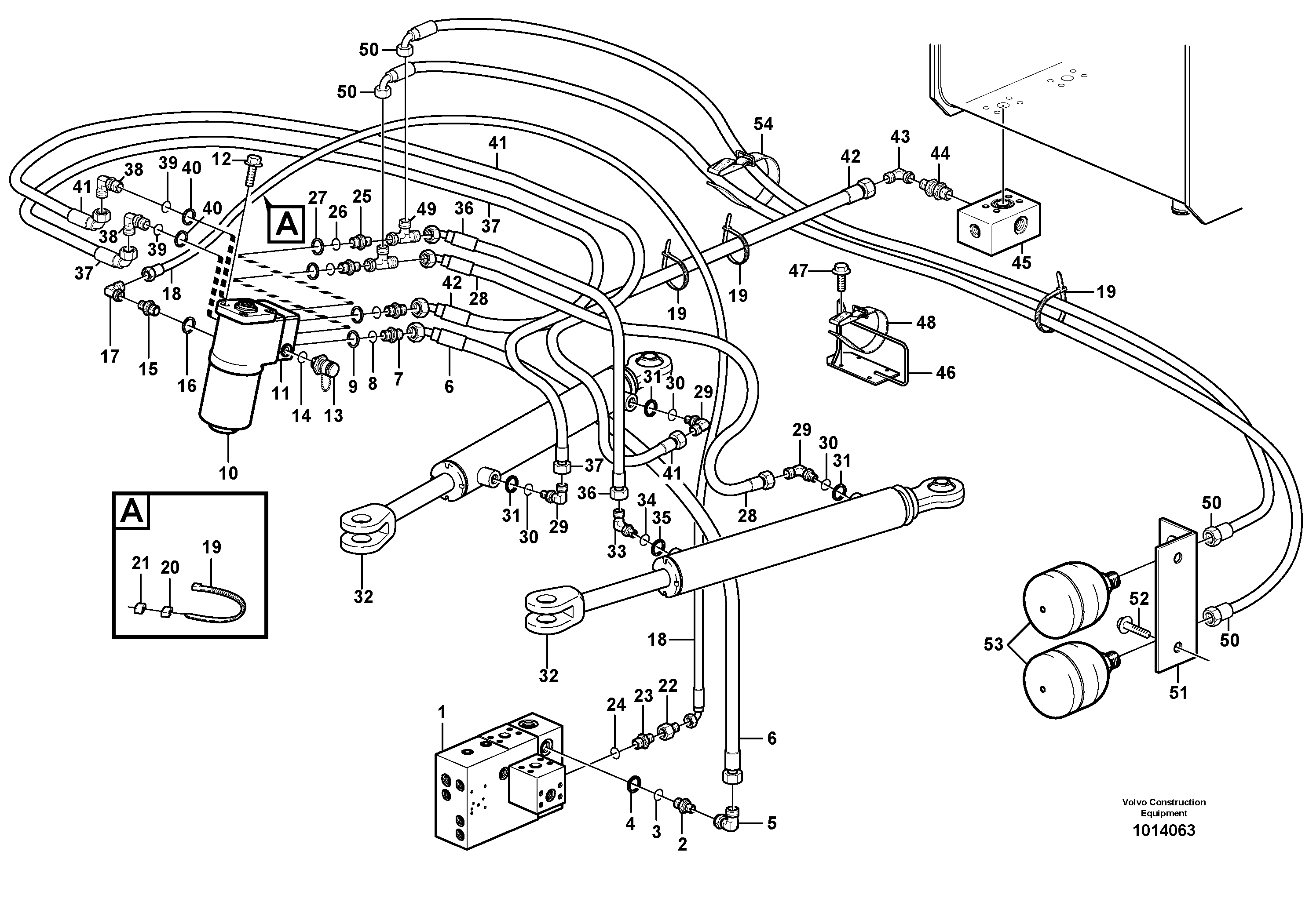 Steering system — volvo parts diagram