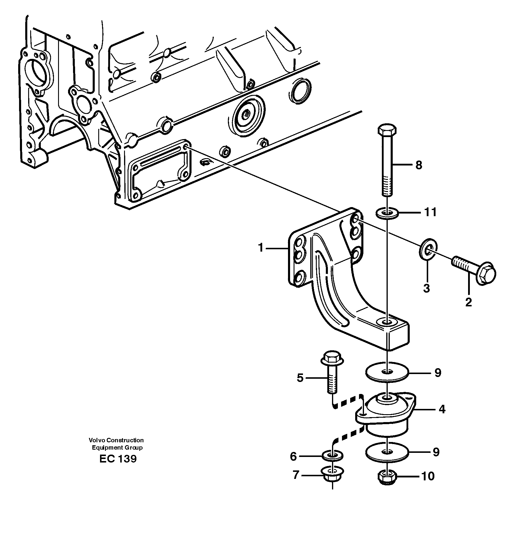 Engine mounting — volvo parts diagram