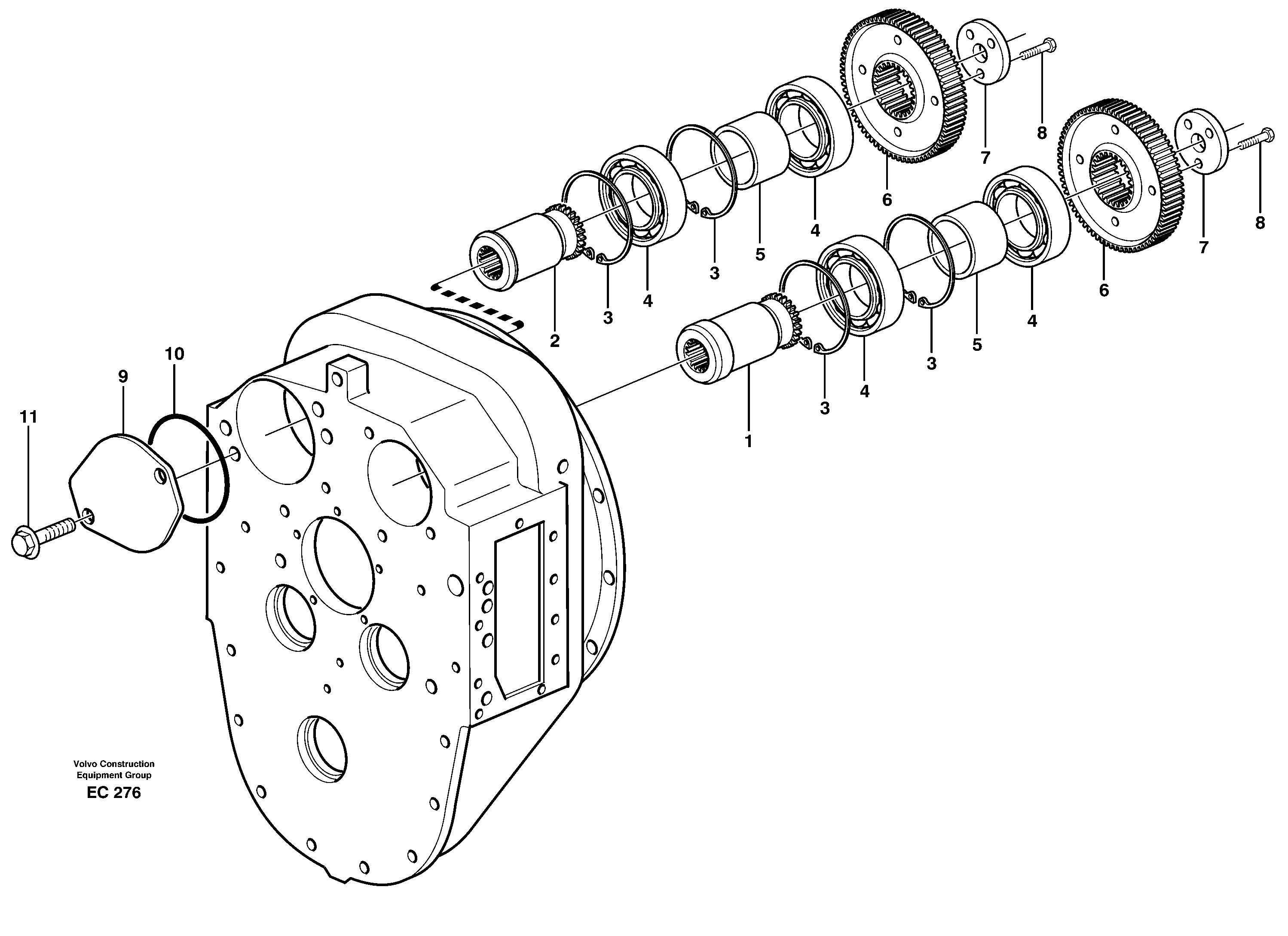 Pump drive — volvo parts diagram