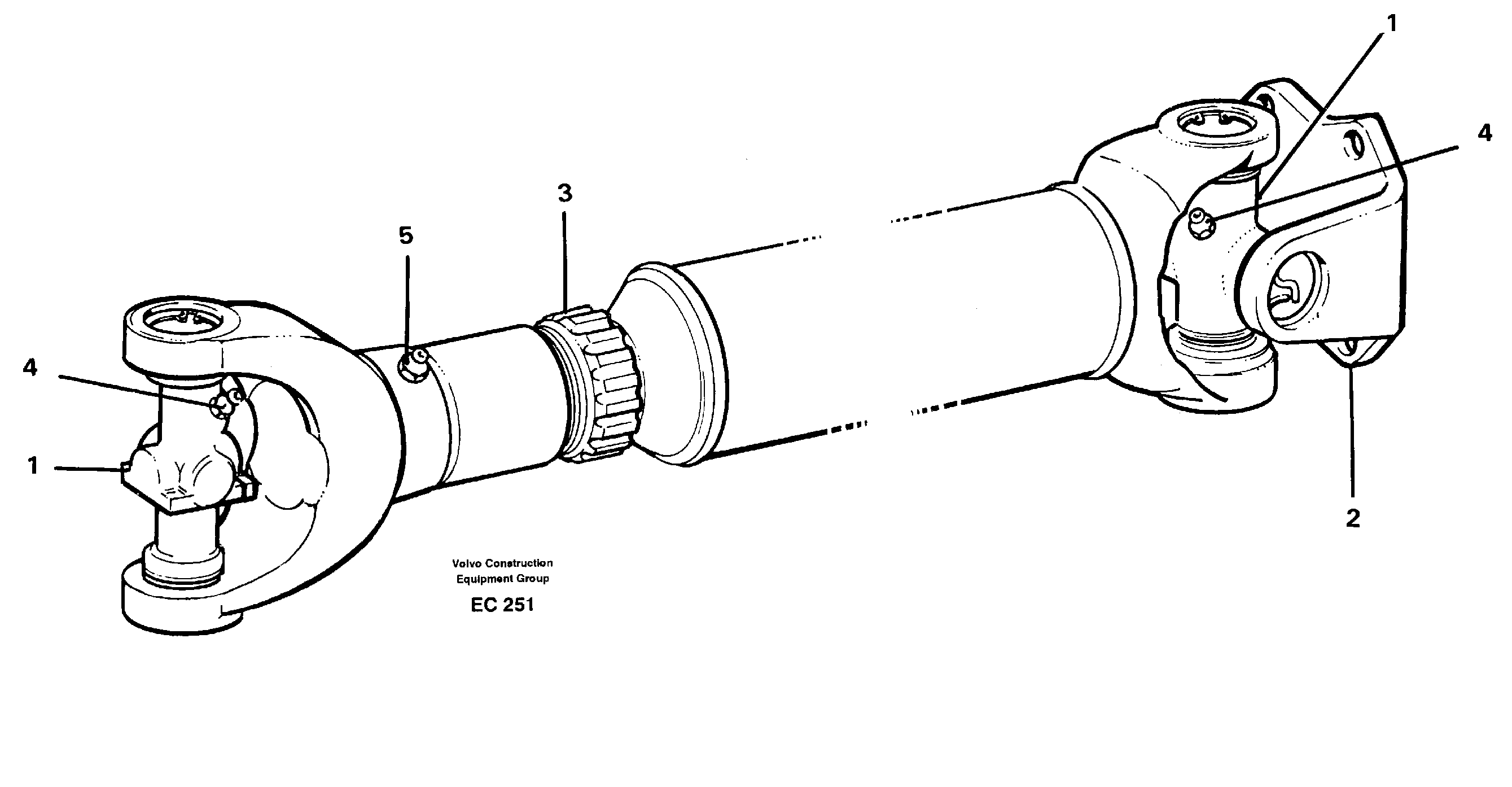 Propeller shaft — volvo parts diagram