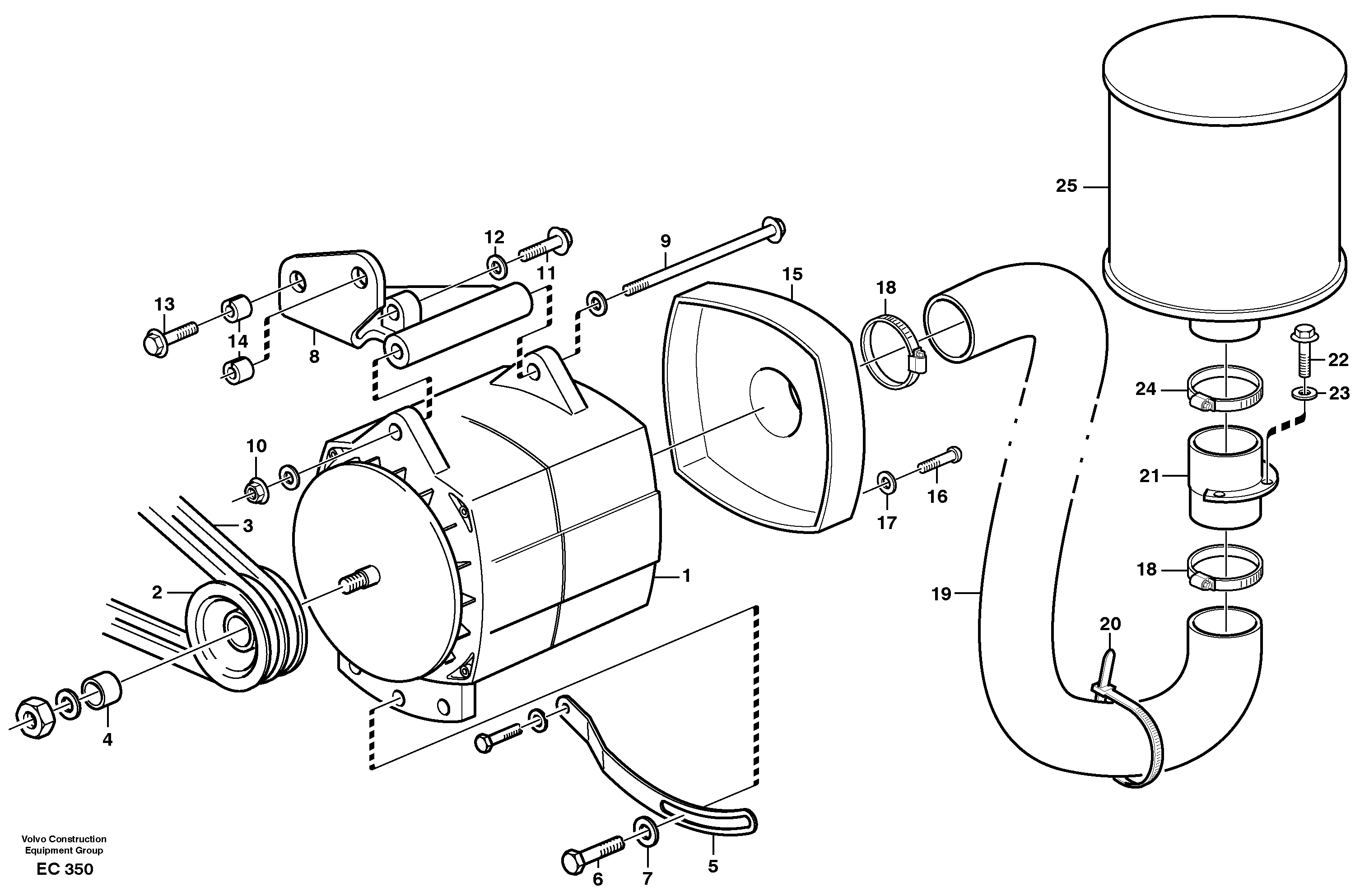 Brushles alternator 50a  80386 — volvo parts diagram