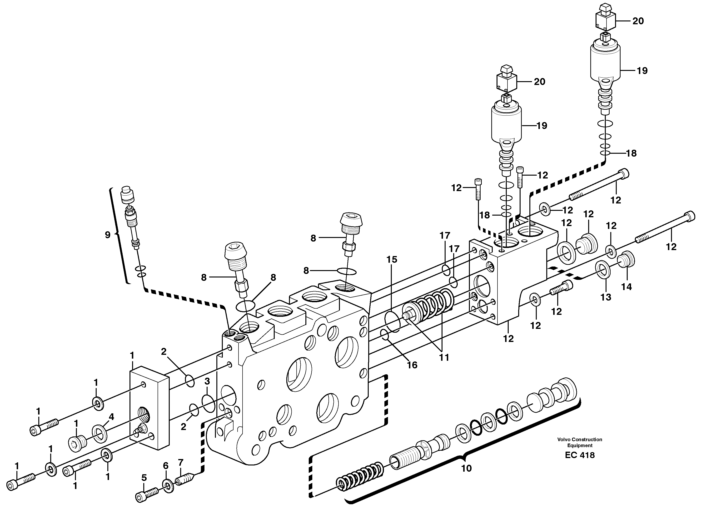 Lock valve  80094 — volvo parts diagram