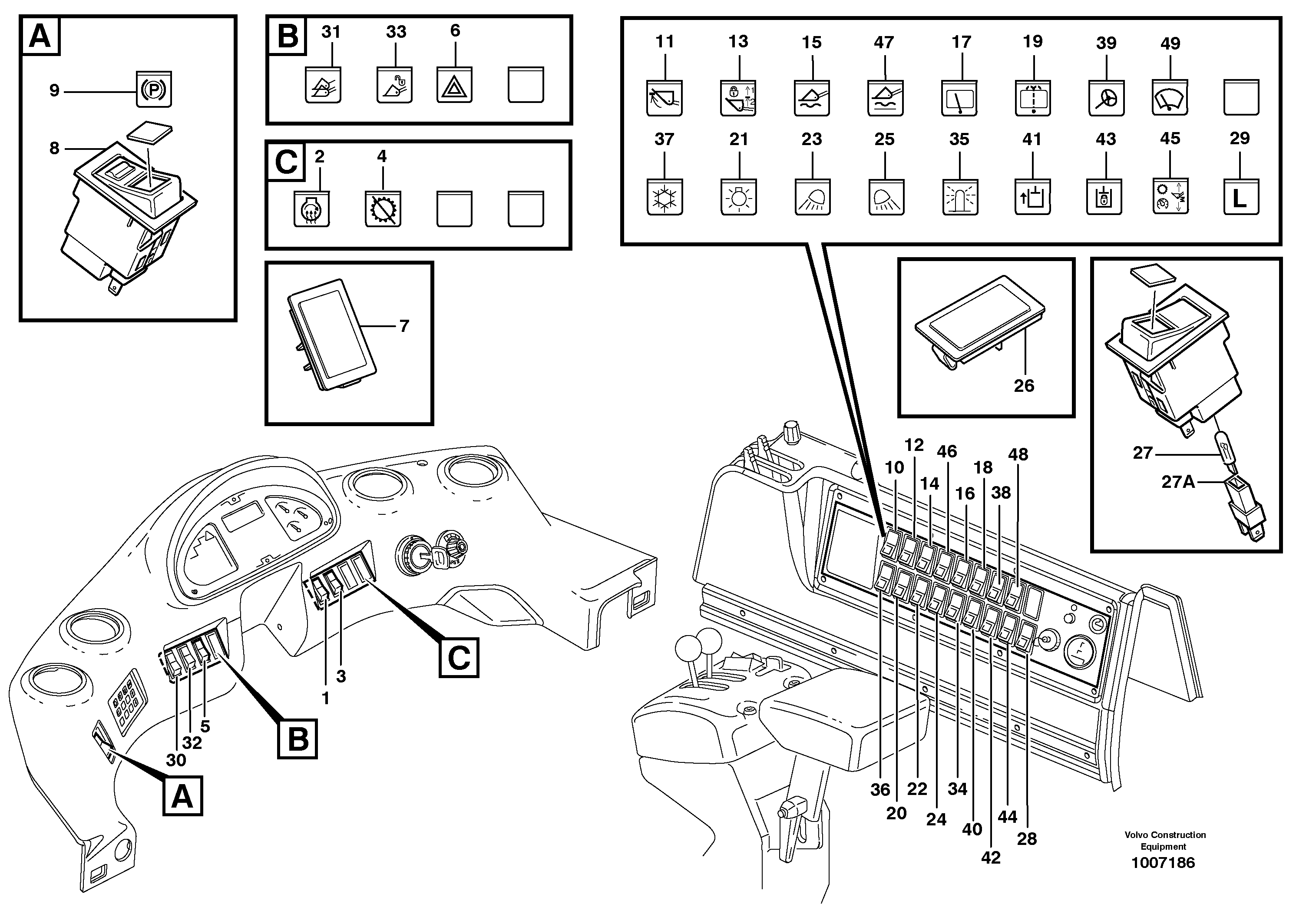 Switch — volvo parts diagram
