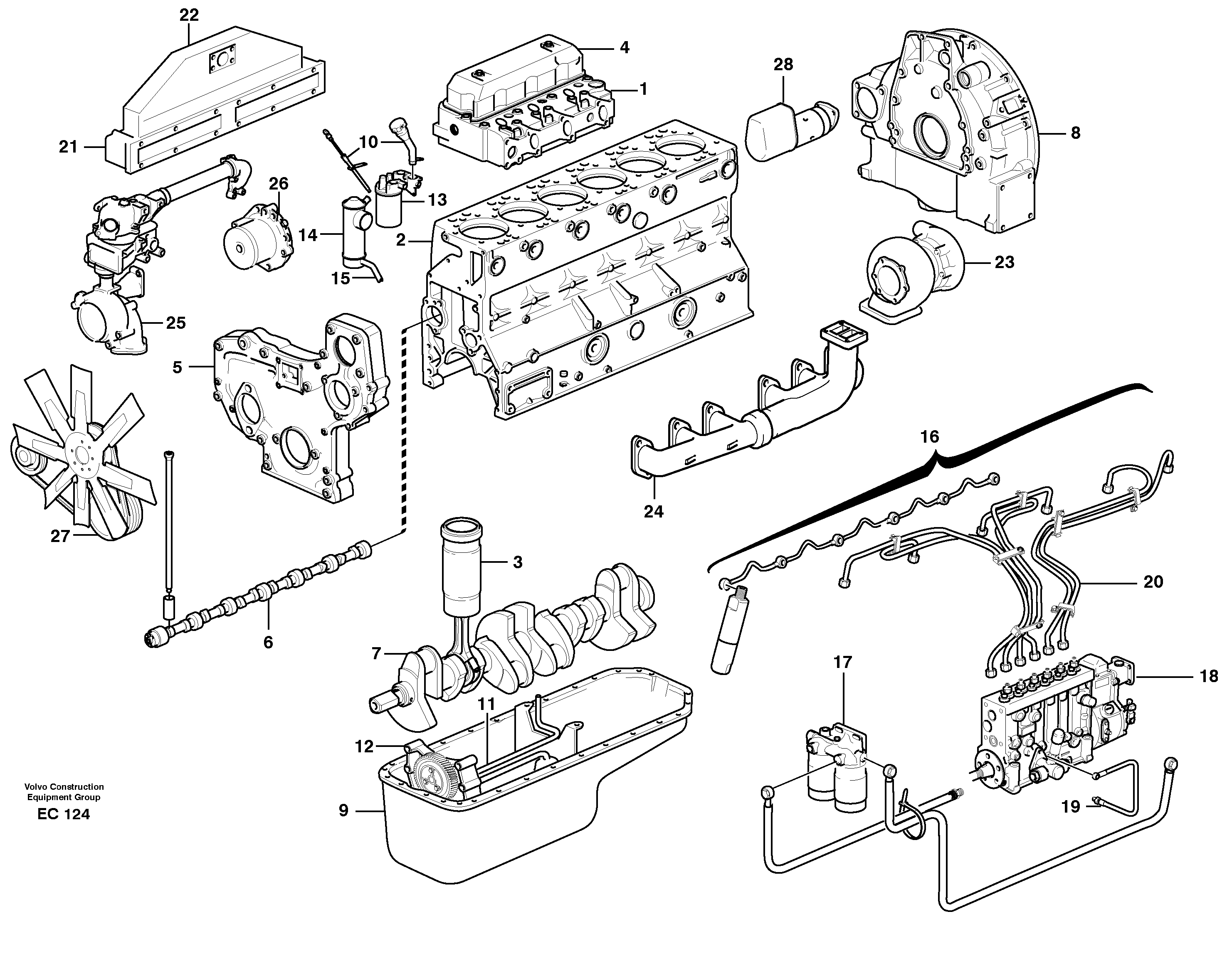 Engine — volvo parts diagram