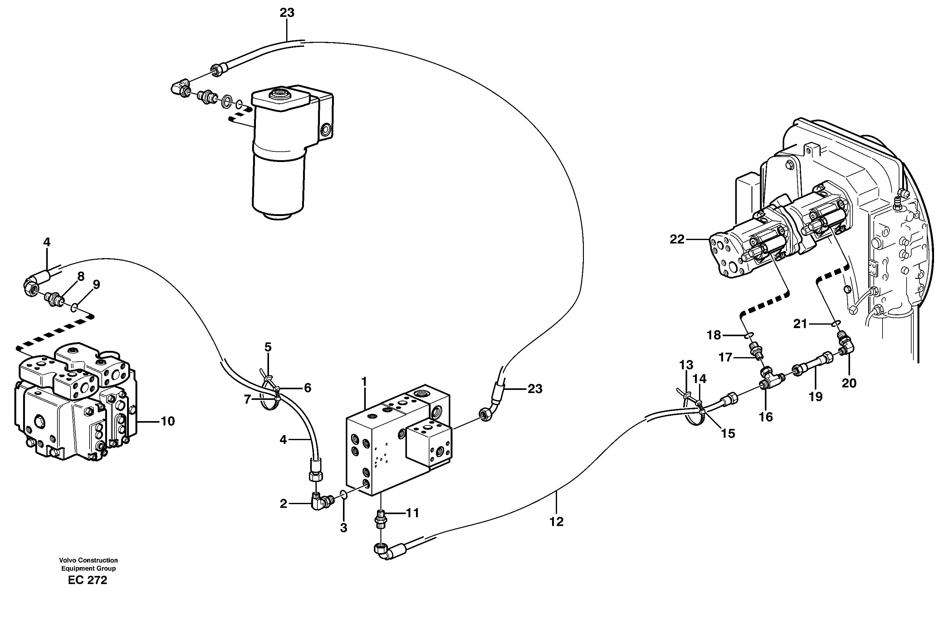 Load sensing line — volvo parts diagram