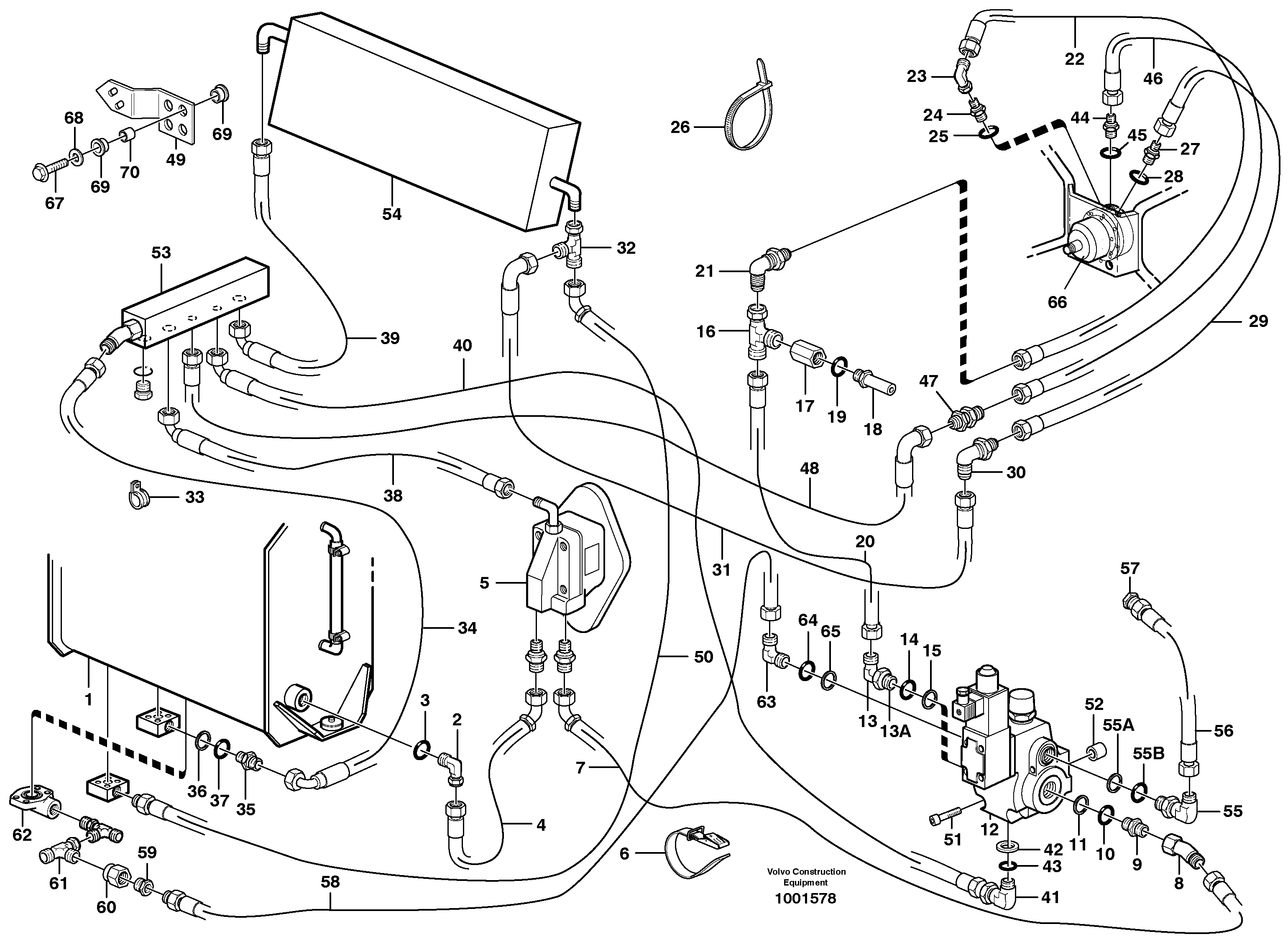 Hydraulic system  80510, 93661 — volvo parts diagram