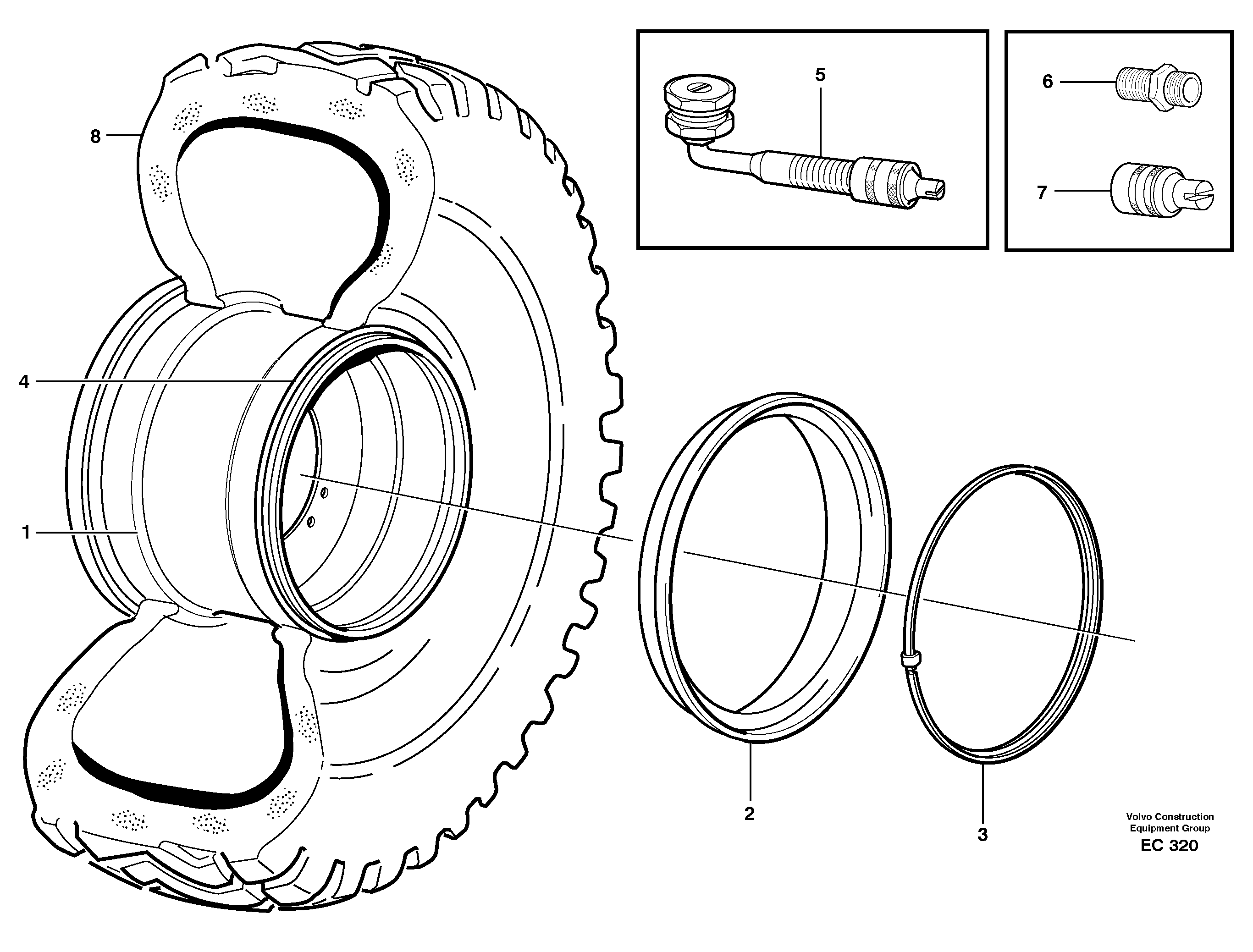 Wheel  91536, 91587 — volvo parts diagram