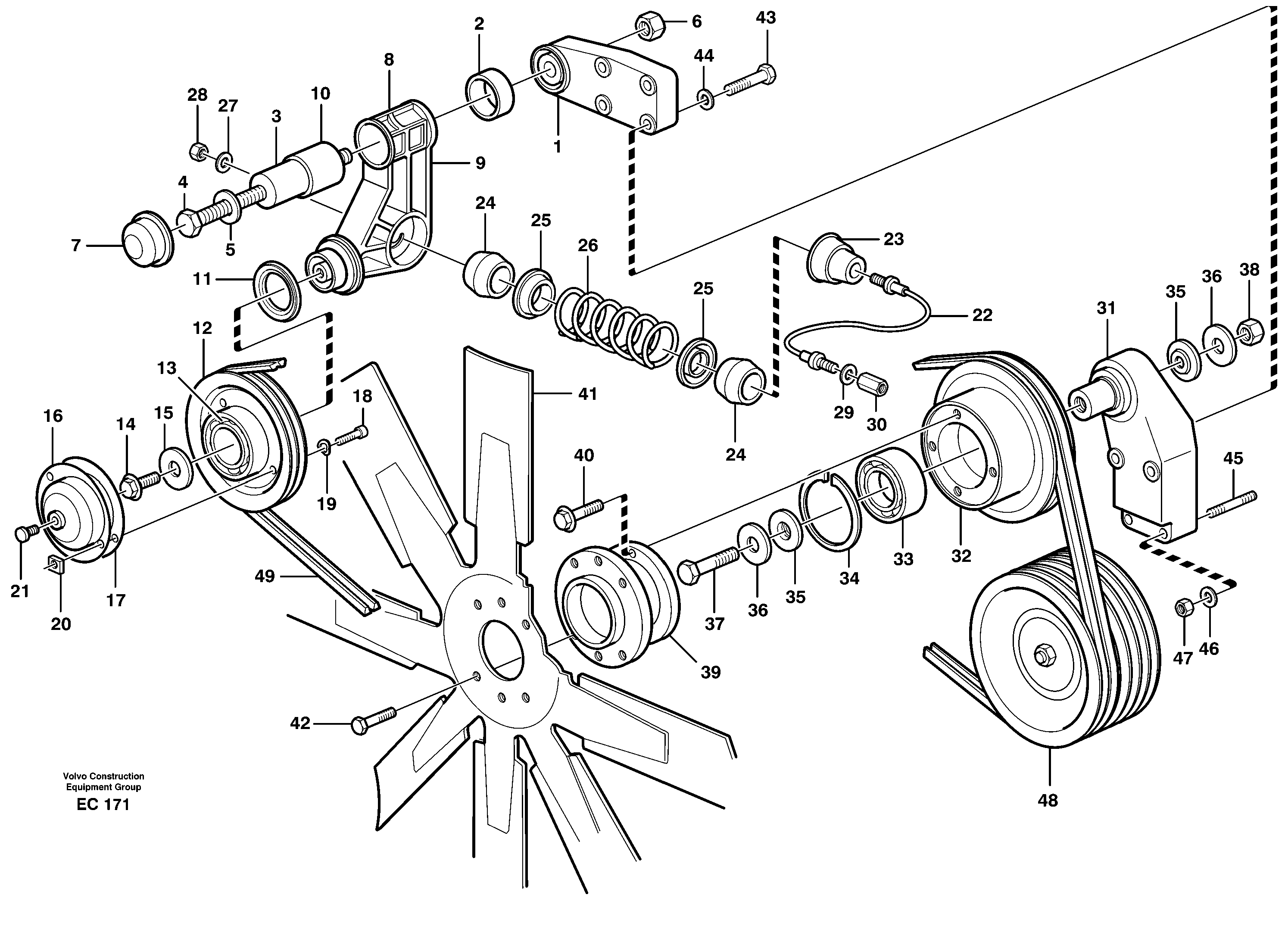 Belt transmission — volvo parts diagram