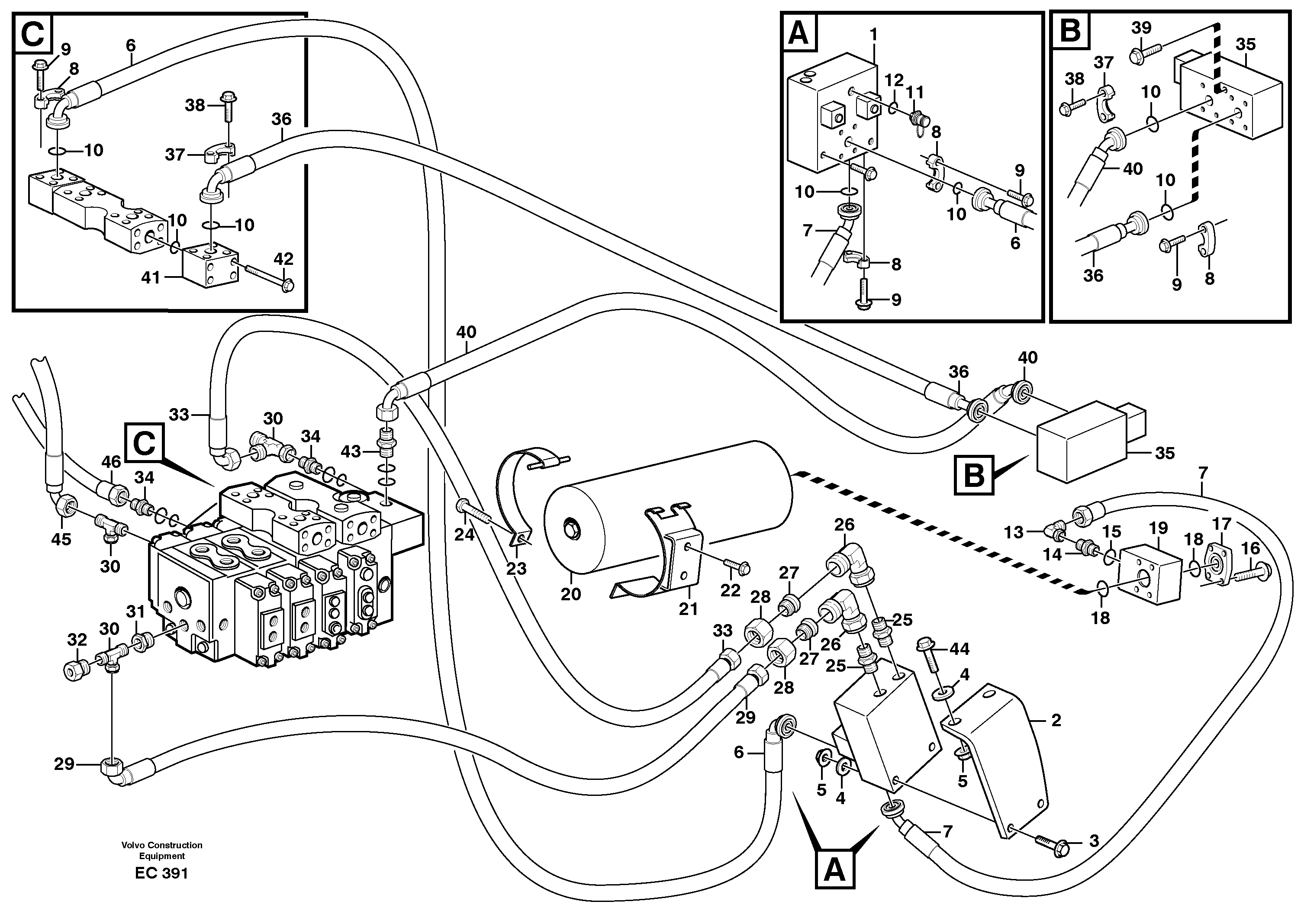 Boom suspension system  80084 — volvo parts diagram