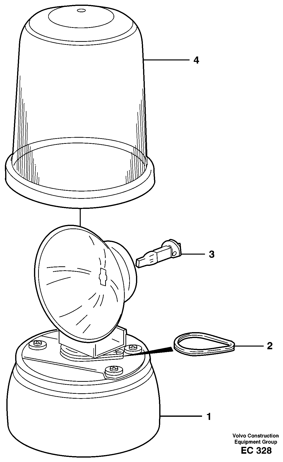Rotating beacon.  93799 — volvo parts diagram
