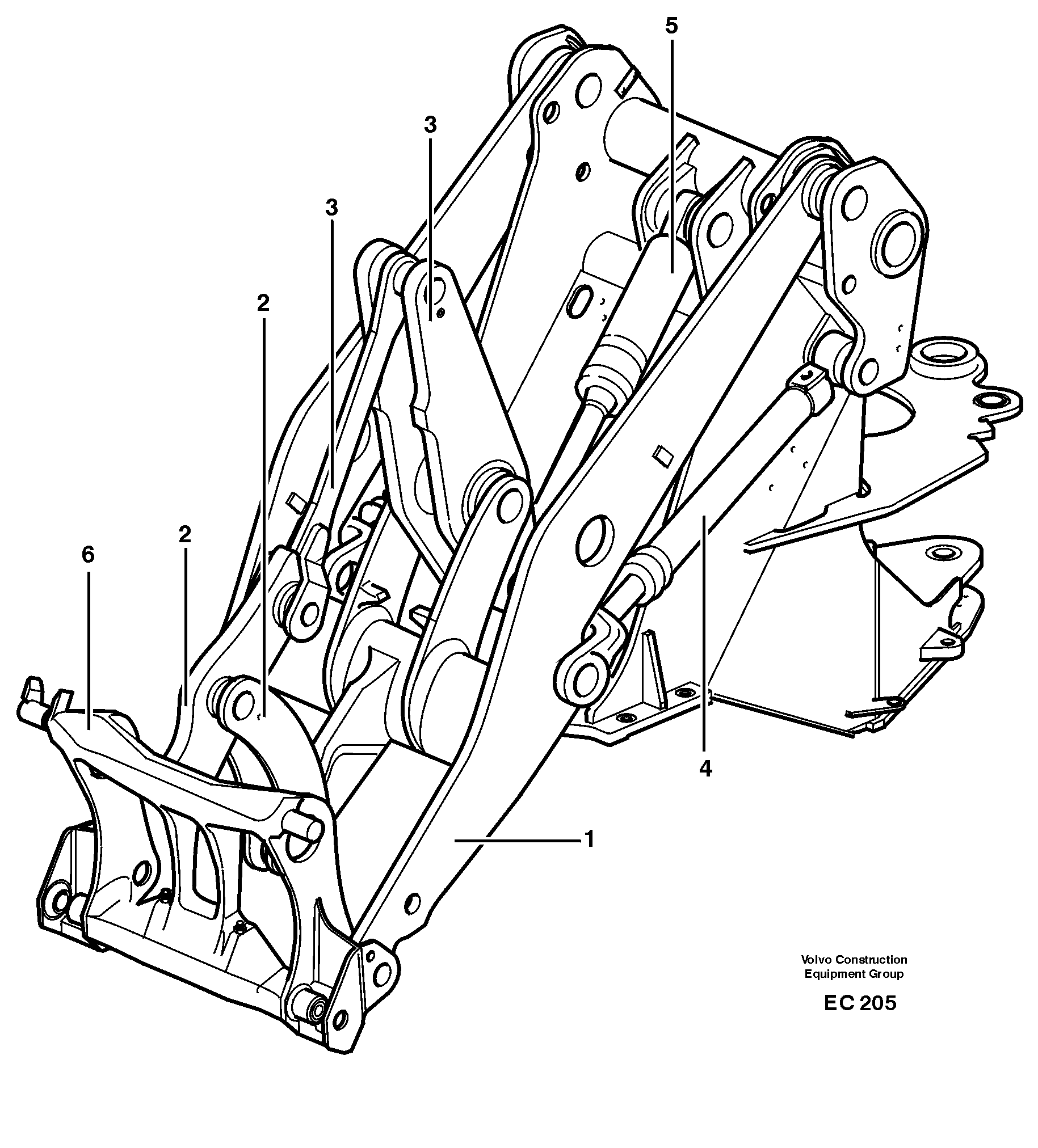Lifting unit — volvo parts diagram
