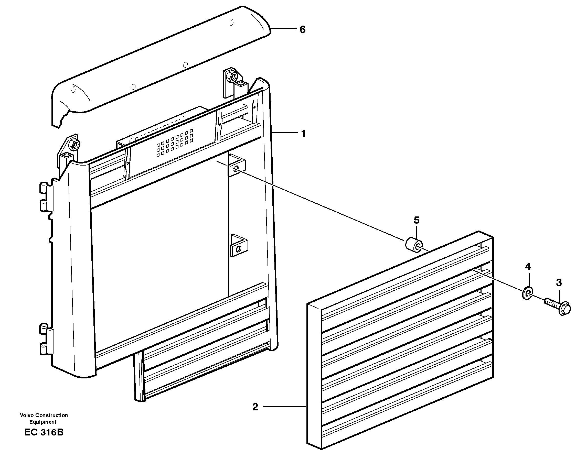 Radiator casing  80510, 93661 — volvo parts diagram