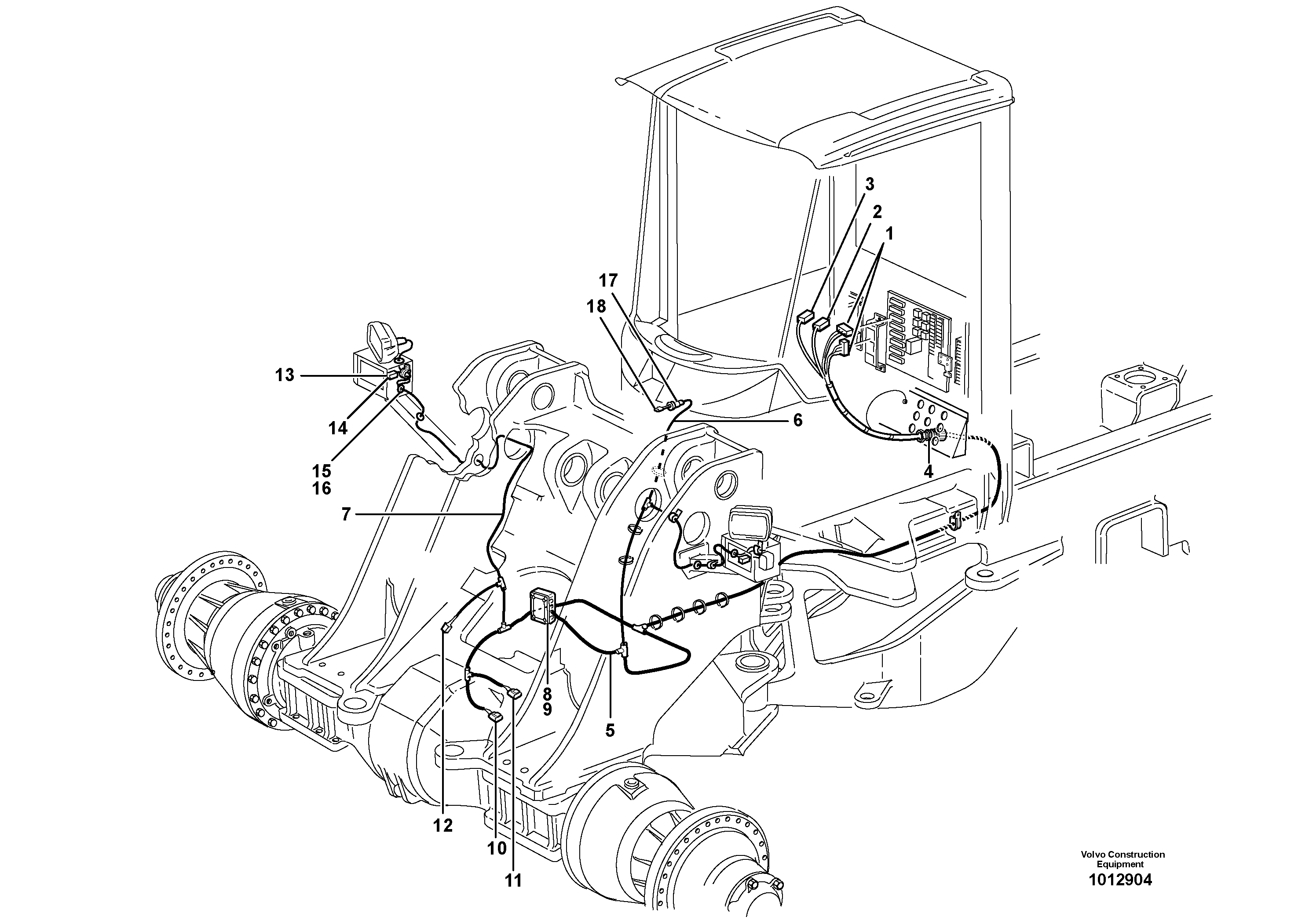 Cable harness, front  33160 — volvo parts diagram