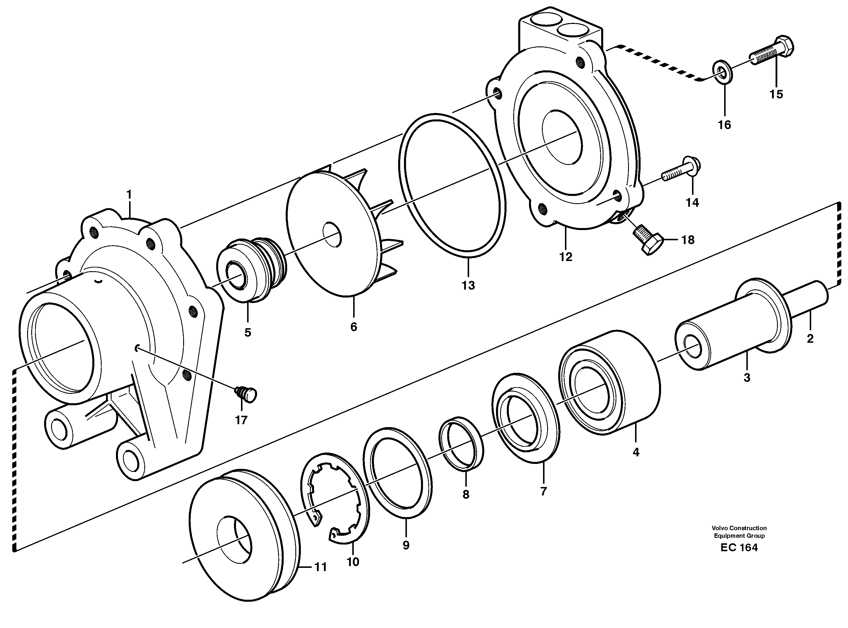Water pump, intercooler — volvo parts diagram