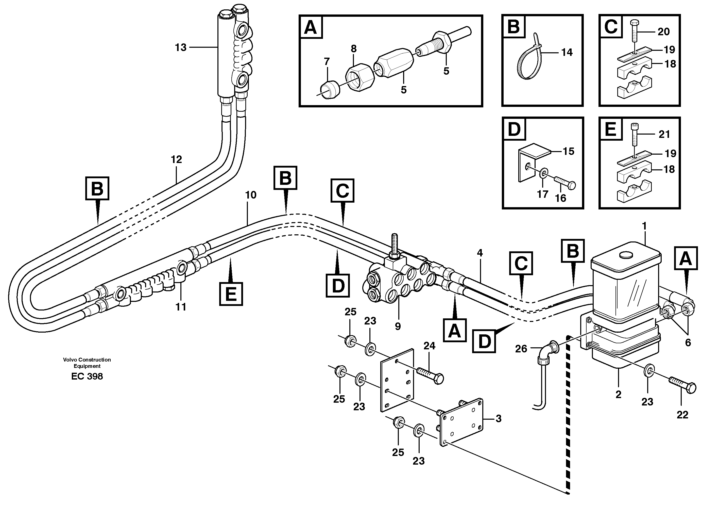 Central lubrication  80580 — volvo parts diagram