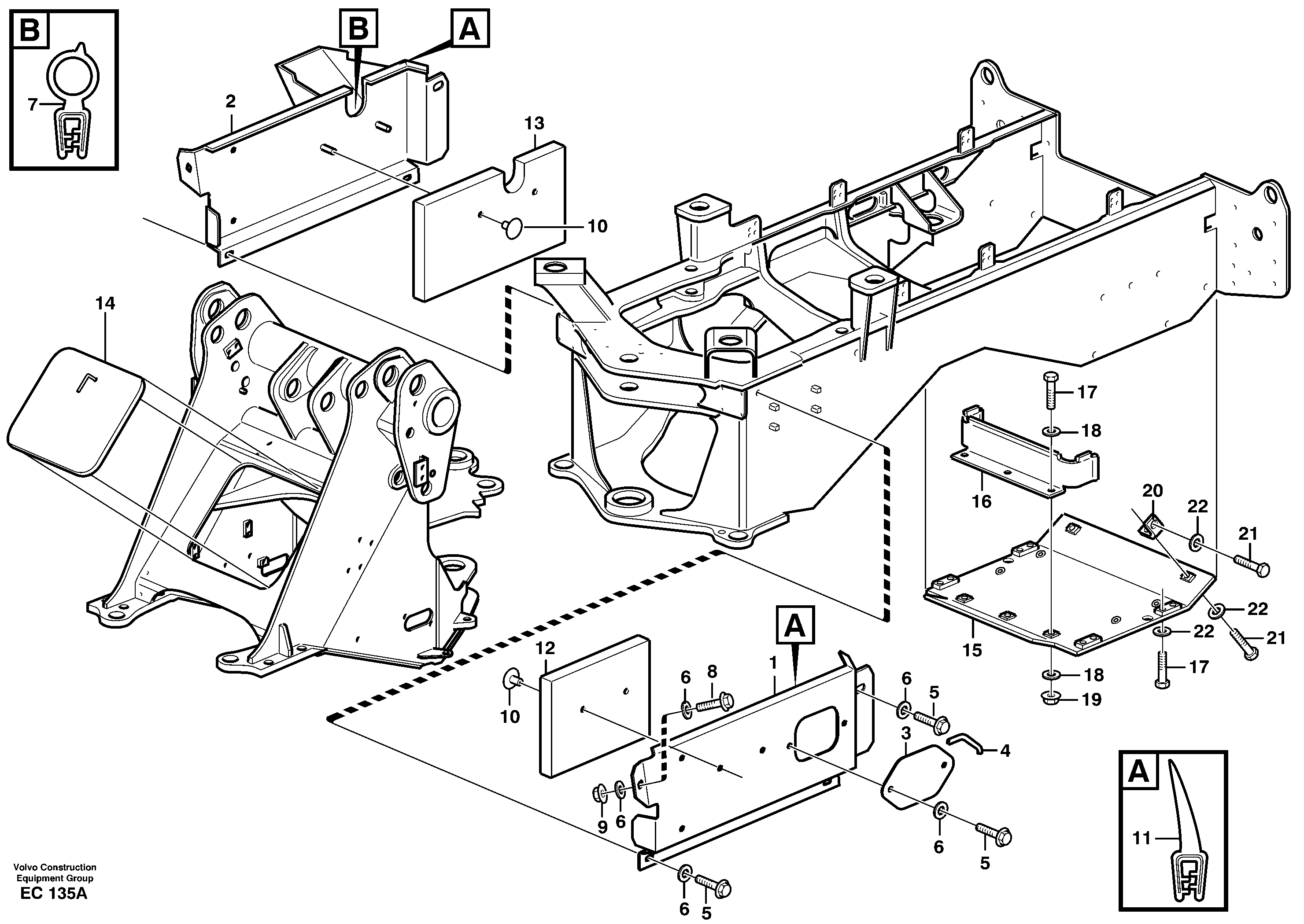 Protecting plates — volvo parts diagram