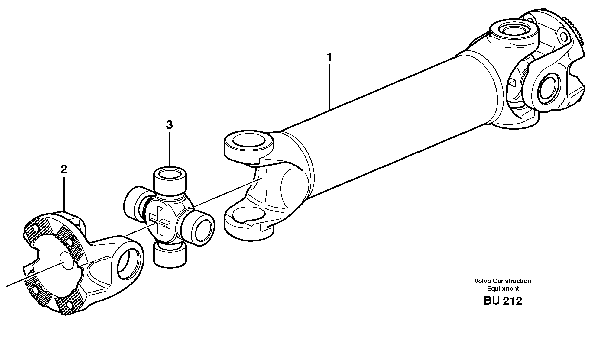 Propeller shaft — volvo parts diagram