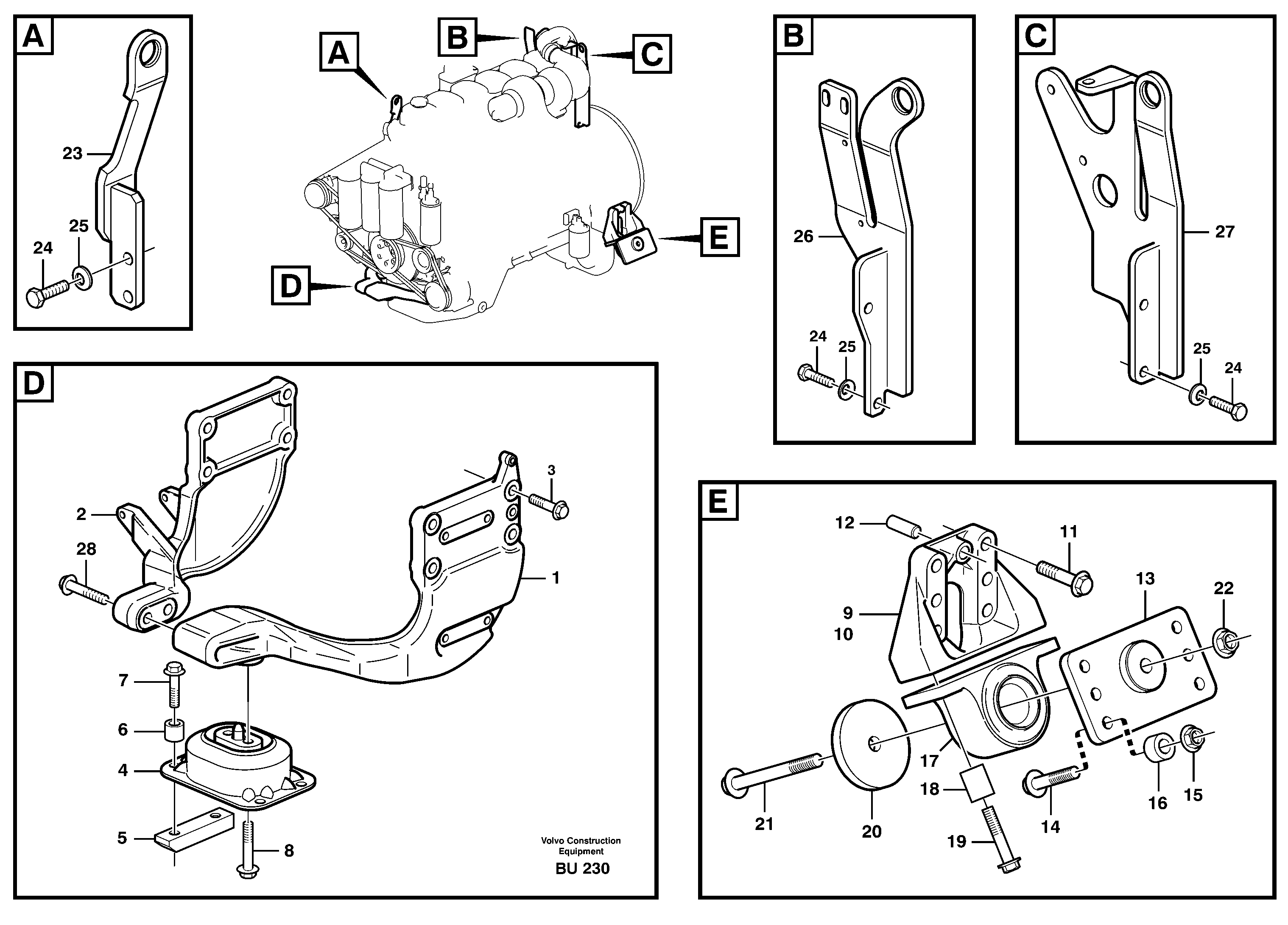 Engine mounting — volvo parts diagram