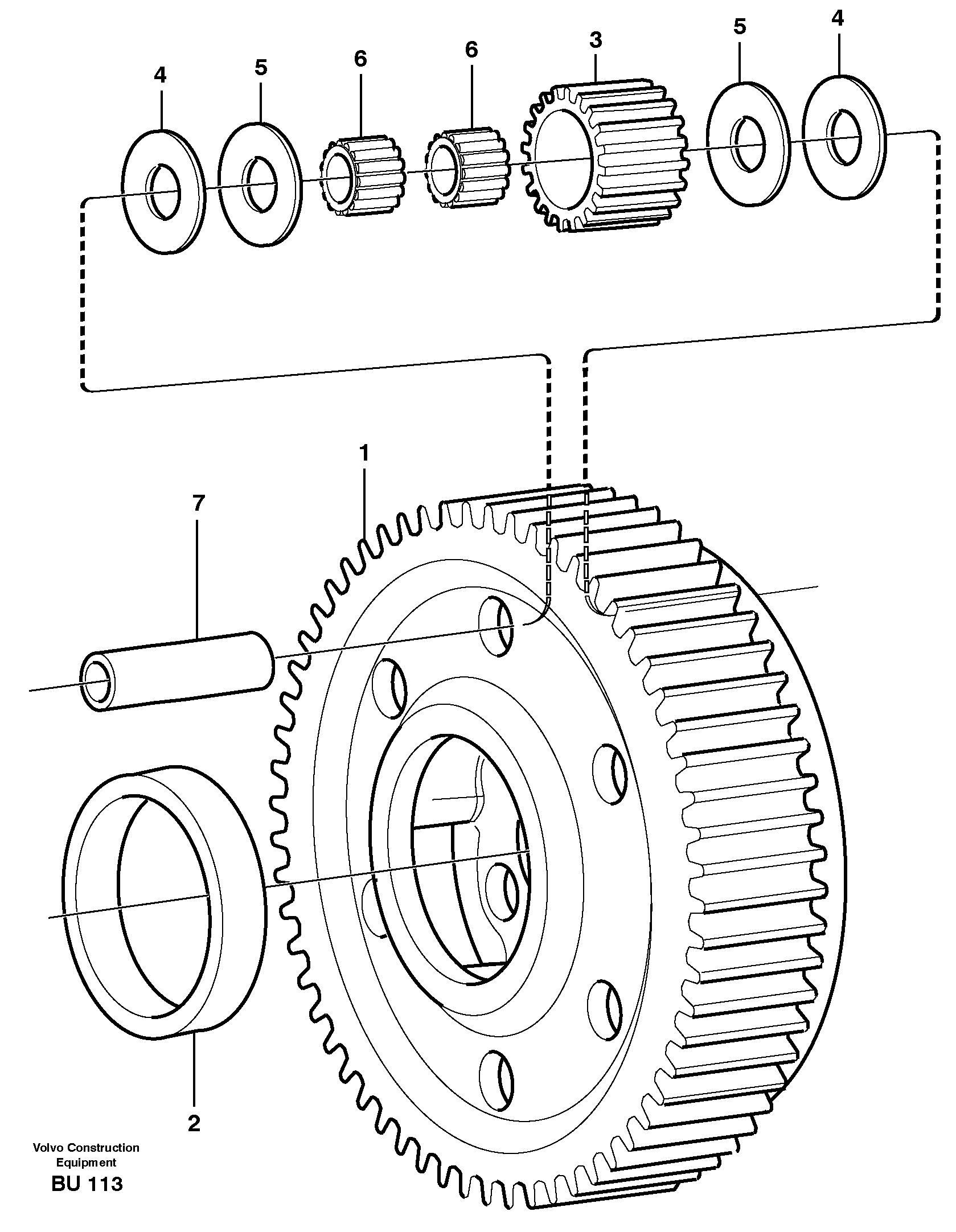 Planet kit, stage 5  22518, 22545, 22649 — volvo parts diagram