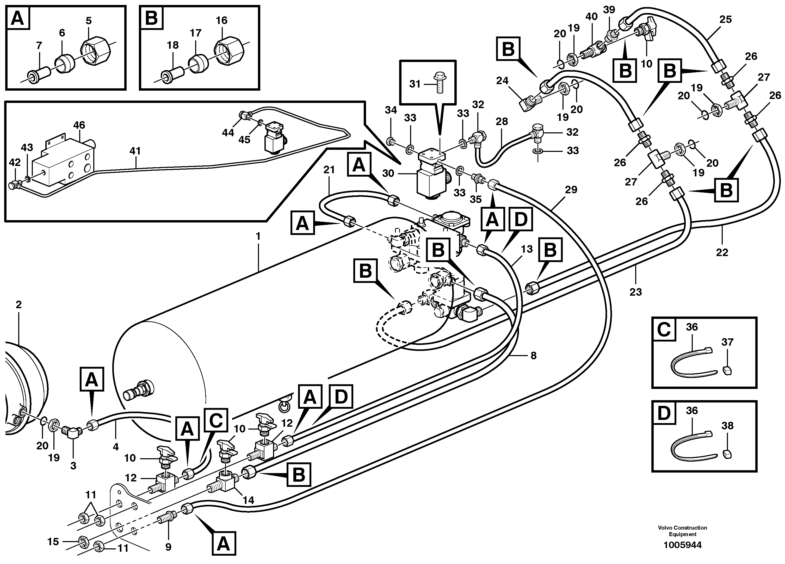 Brake system, load unit  4X4 — volvo parts diagram
