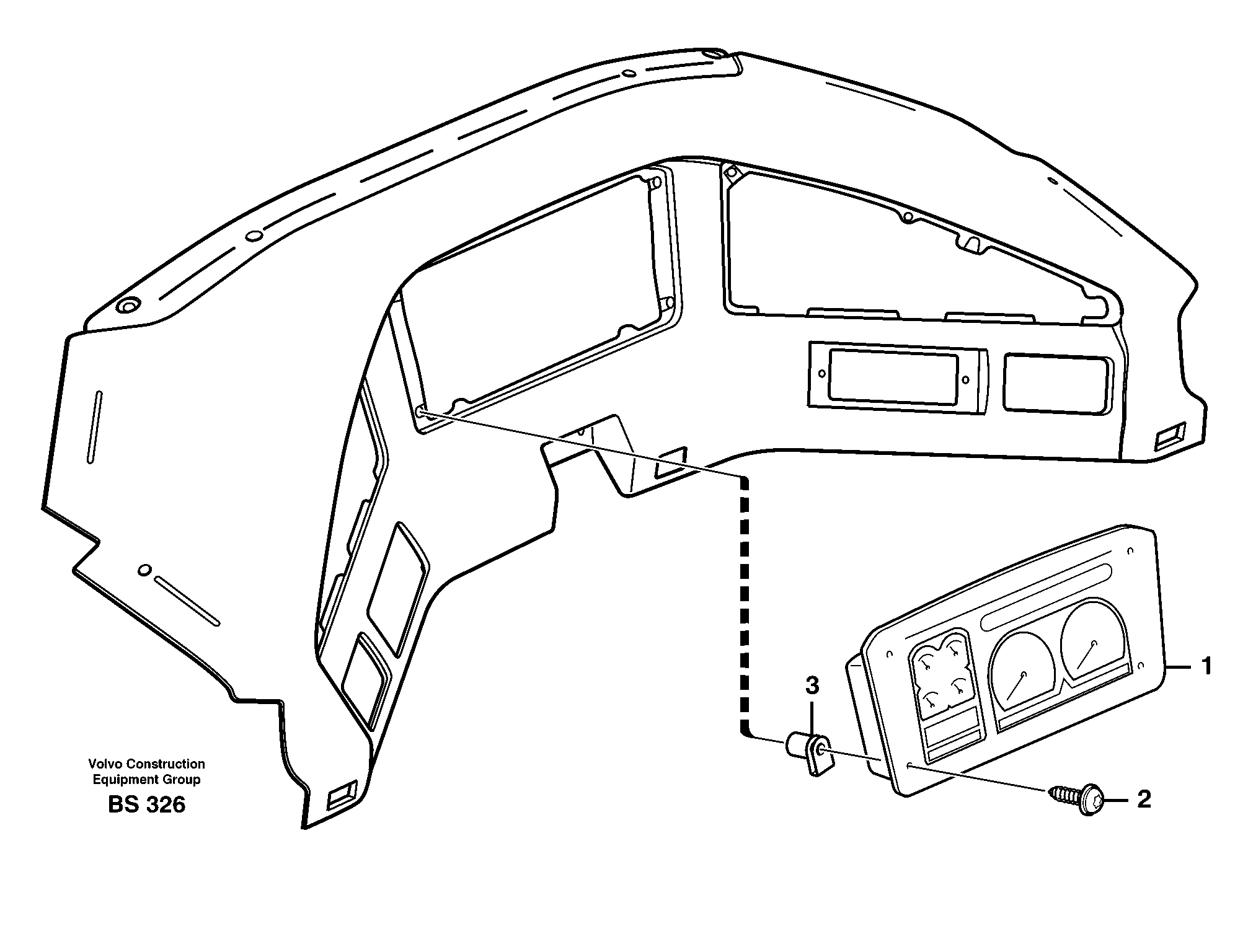Instrument panel — volvo parts diagram