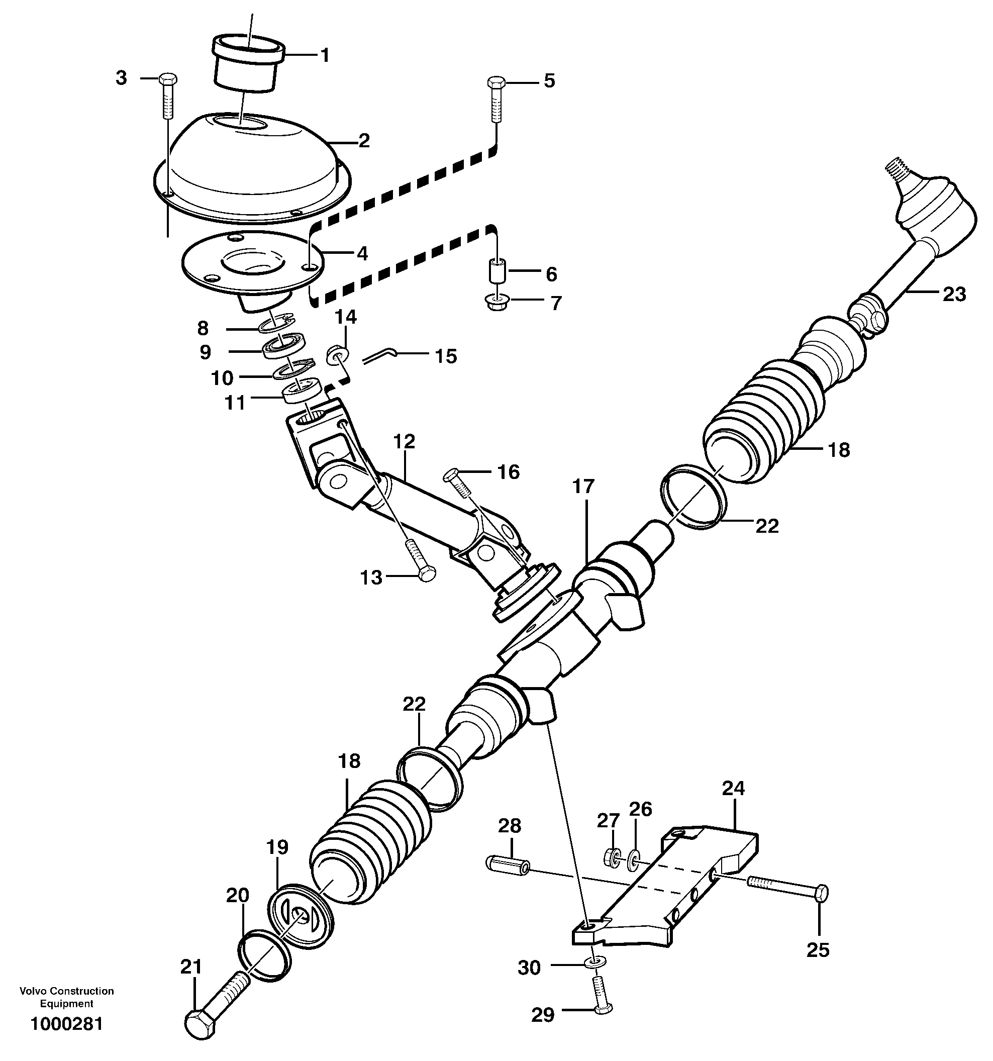 Steering system — volvo parts diagram