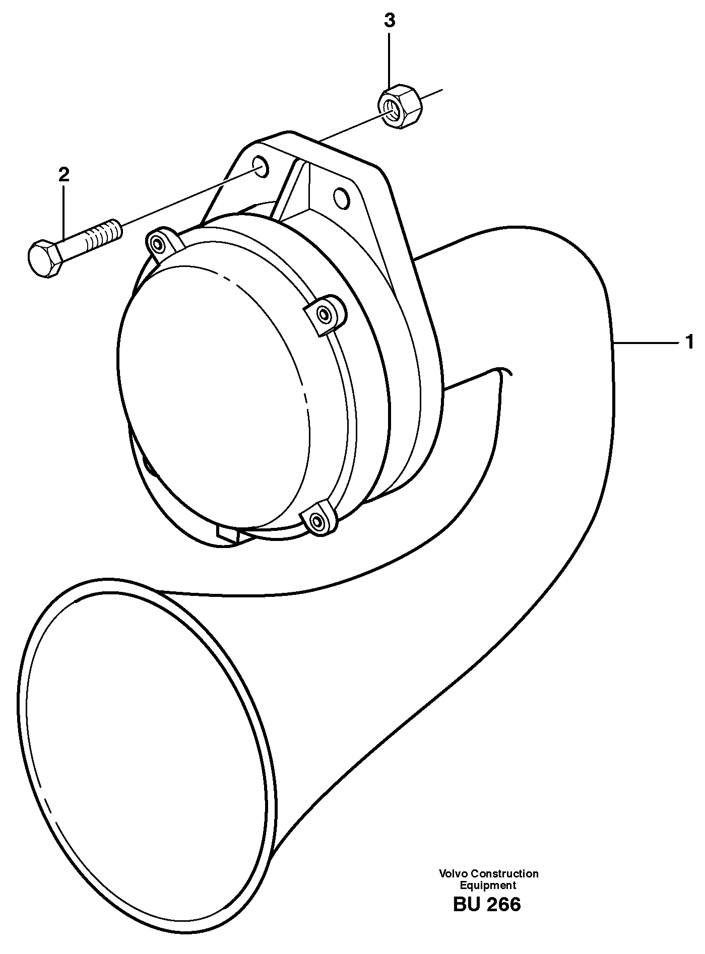 Compressor horn — volvo parts diagram